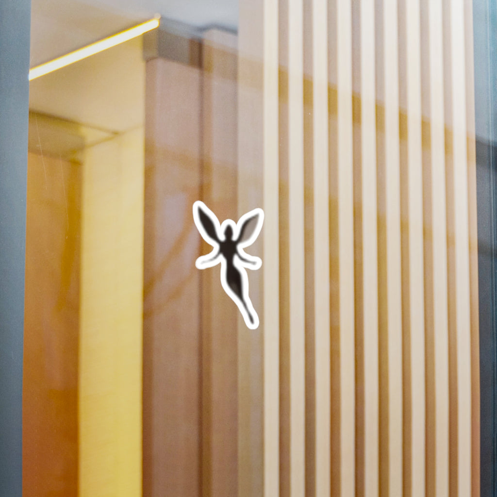 Fairy Silhouette Kiss-Cut Vinyl Decal — Small Fantasy Sticker for Laptops, Water Bottles & Windows
