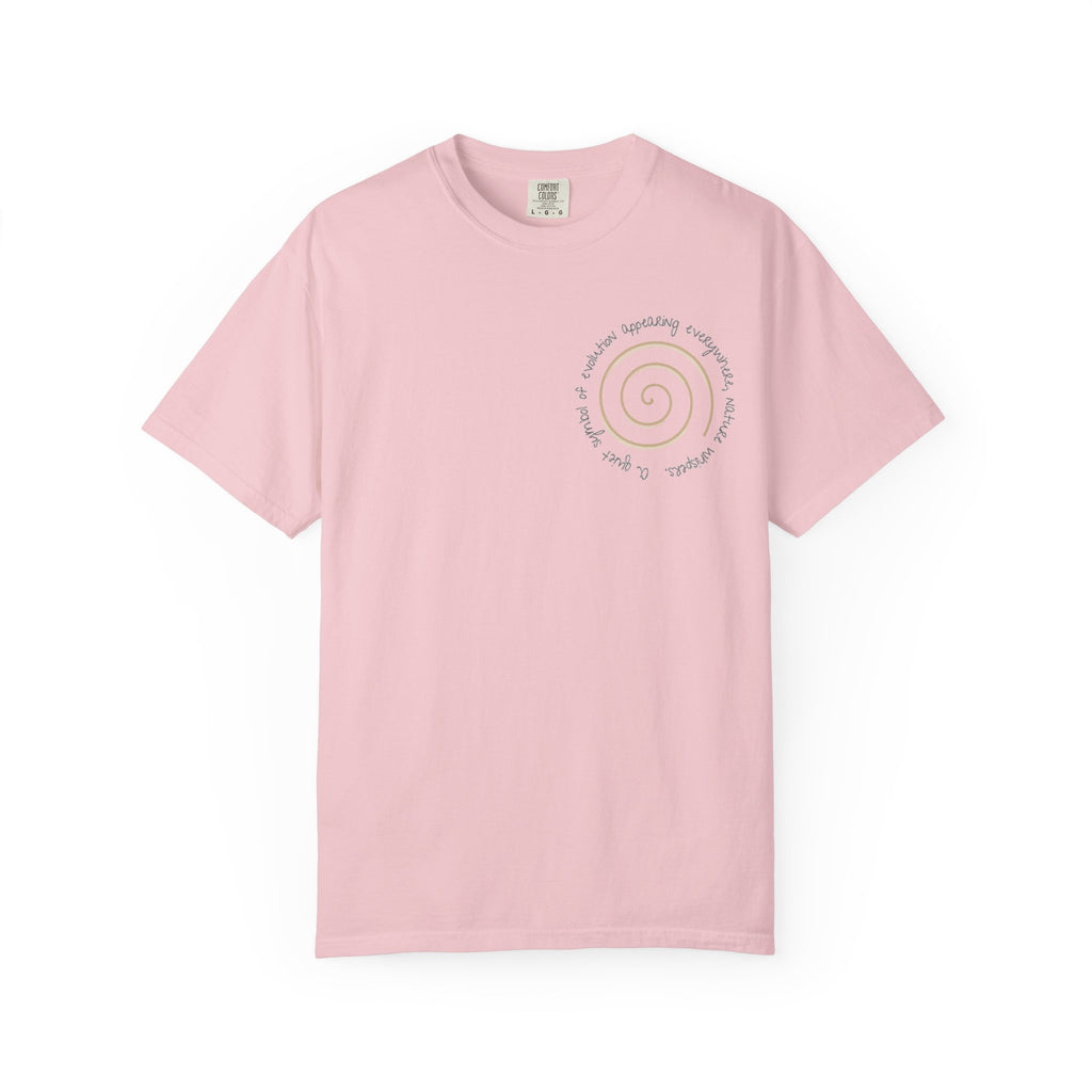 Spiral Journey Unisex T-Shirt, Soft Cotton Tee, Trendy Casual Wear, Beach Day Top, Gift for Nature Lovers, Eco-Friendly Fashion