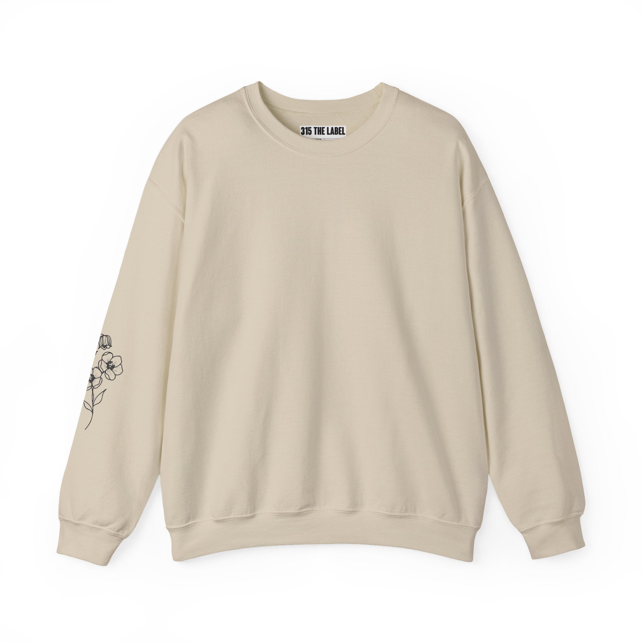 May Floral Design Unisex Crewneck Sweatshirt - Cozy & Stylish Essential