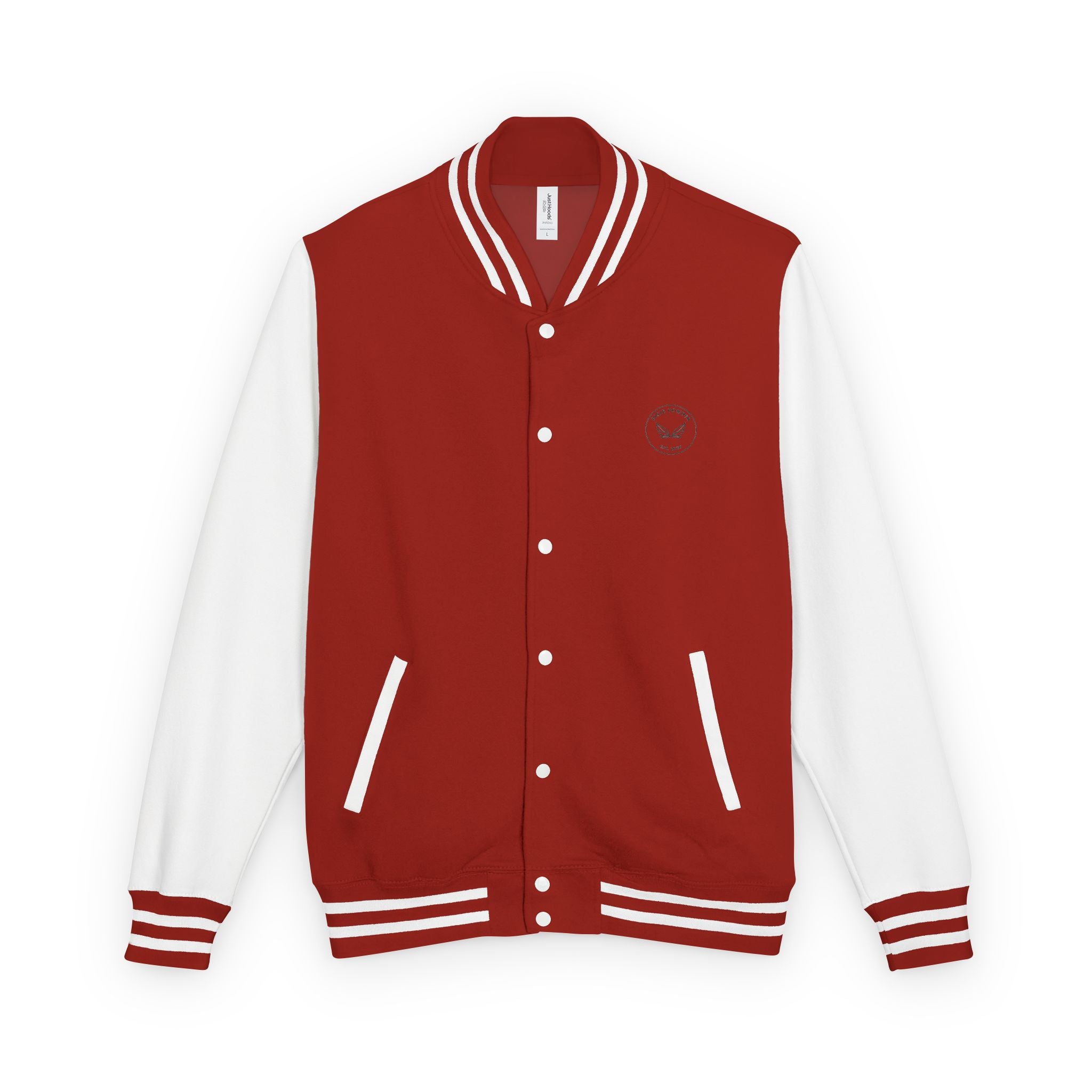 Varsity Letterman Jacket — Classic Red & White Retro School Jacket
