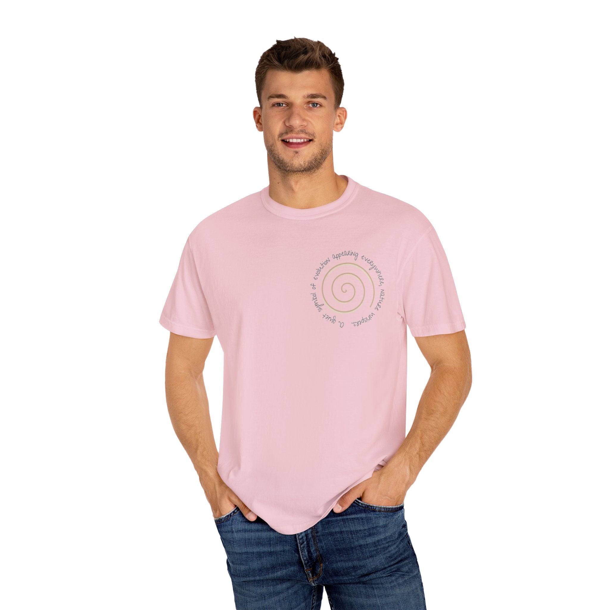 Spiral Journey Unisex T-Shirt, Soft Cotton Tee, Trendy Casual Wear, Beach Day Top, Gift for Nature Lovers, Eco-Friendly Fashion