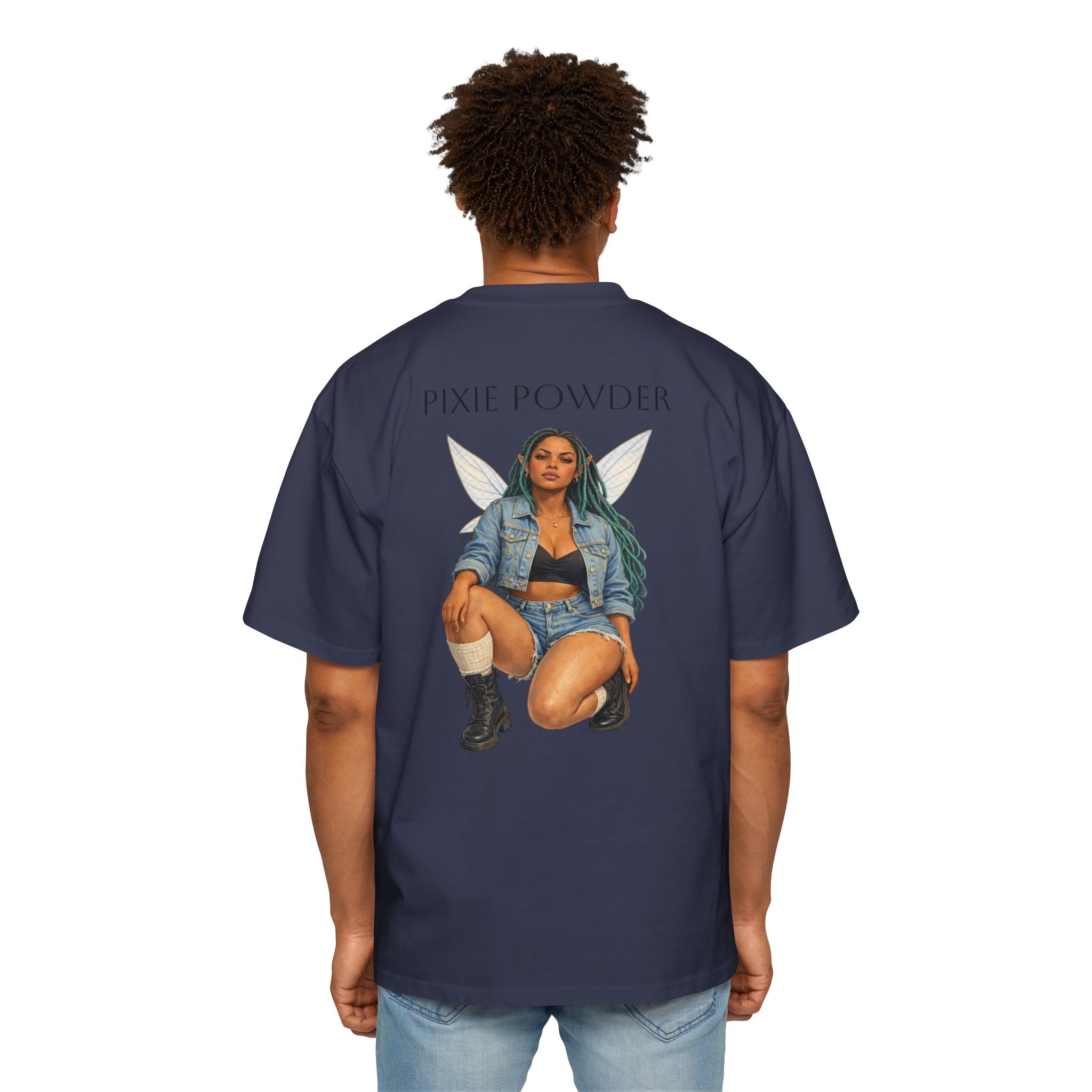 Pixie Powder Tee — Women’s Fairy Graphic Oversized T-Shirt