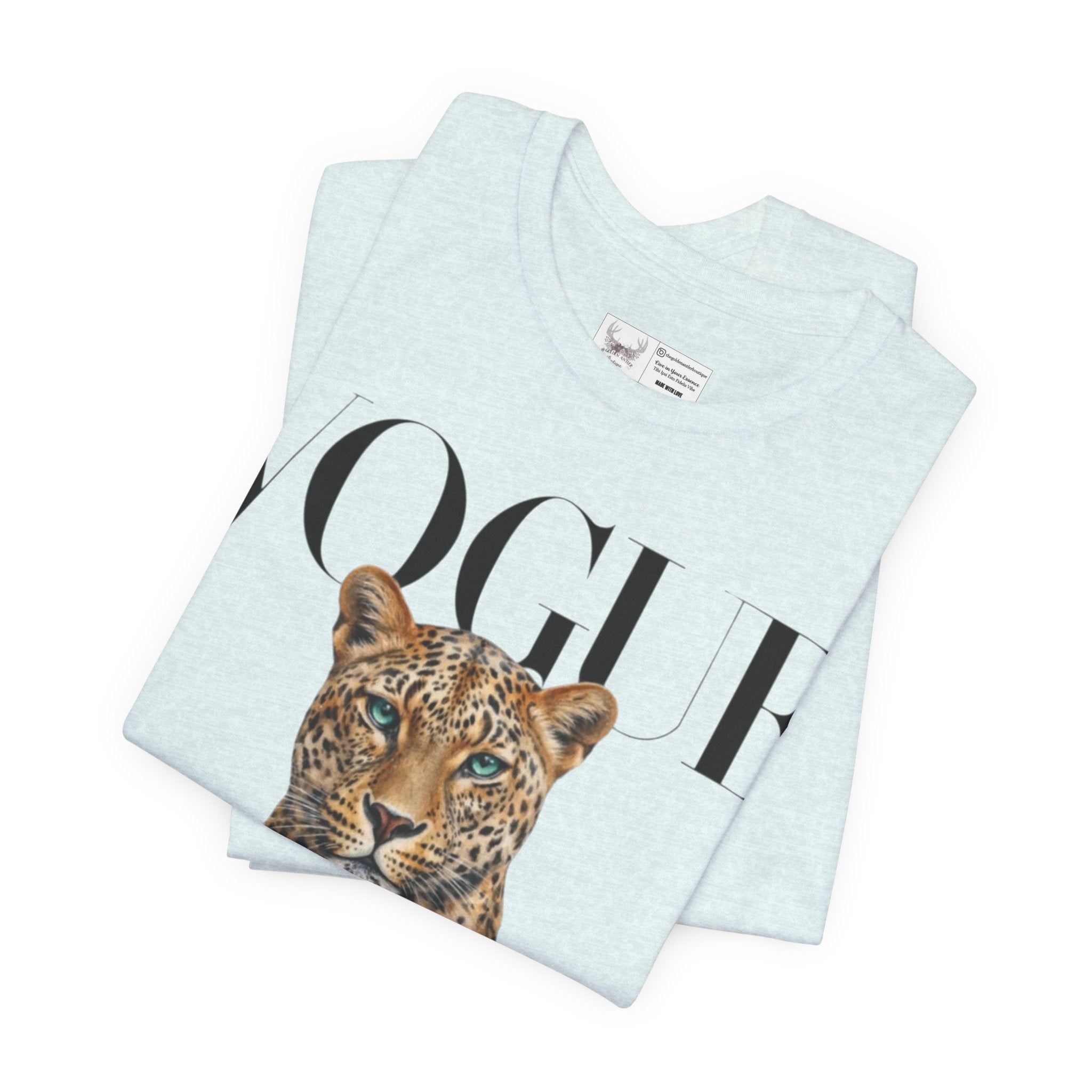 Vogue Leopard grey T shirt