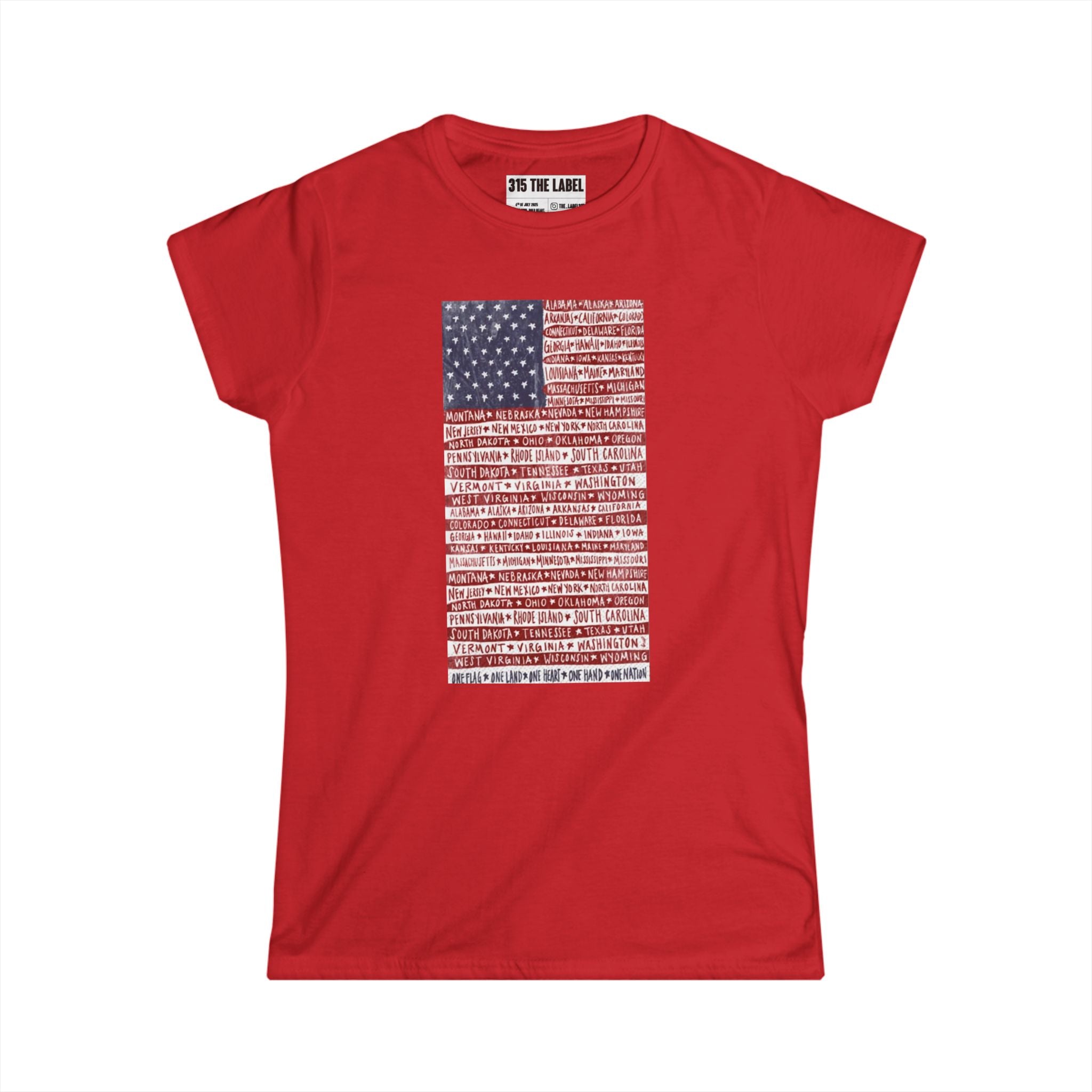 17. 50 States Flag Sunrise Fourth of July Women's Tee, Summer Shirt, Patriotic Apparel, 4th of July Celebration, Independence Day Outfit, Casual Style