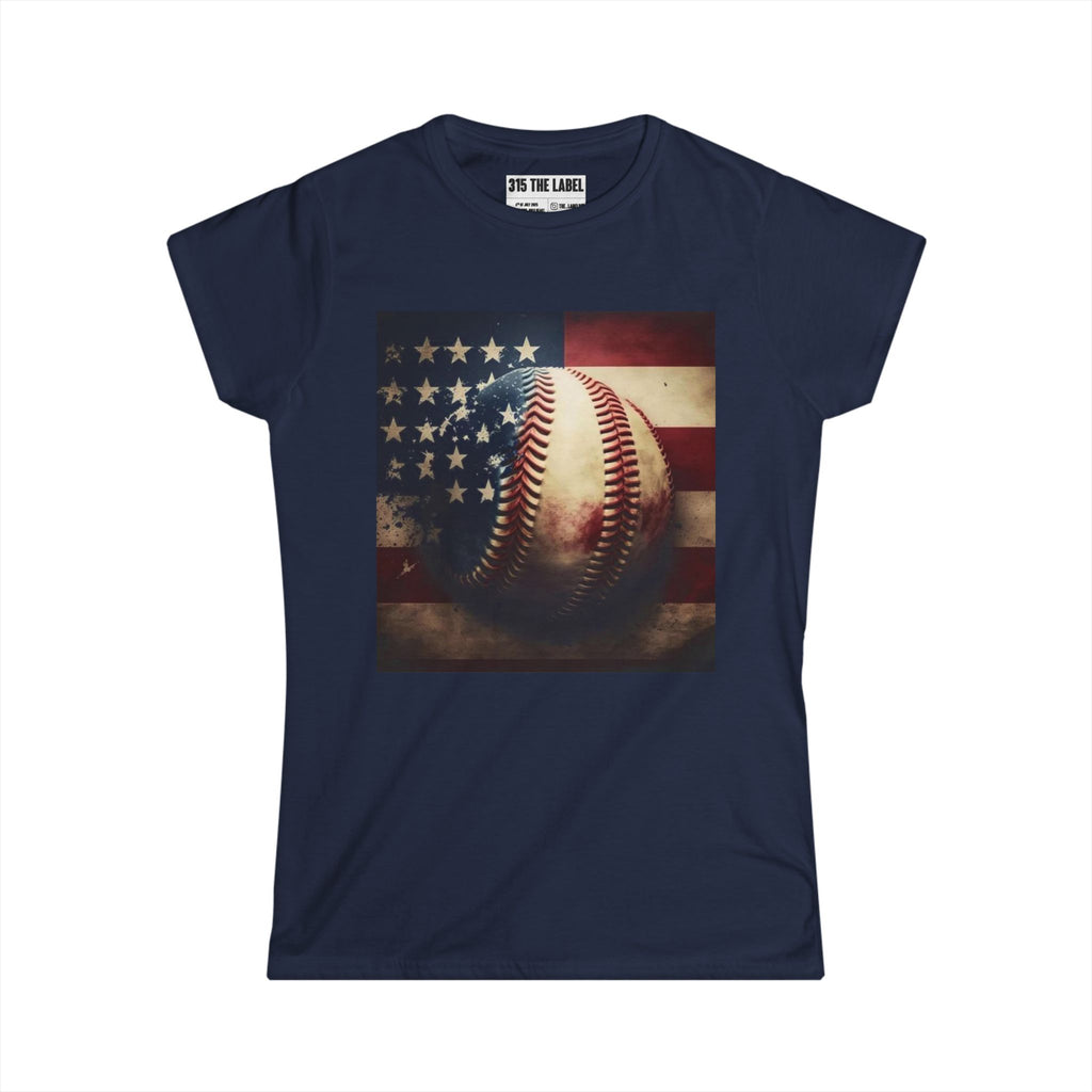 7. Baseball Fourth of July Women's Tee, Summer Shirt, Patriotic Apparel, 4th of July Celebration, Independence Day Outfit, Casual Style