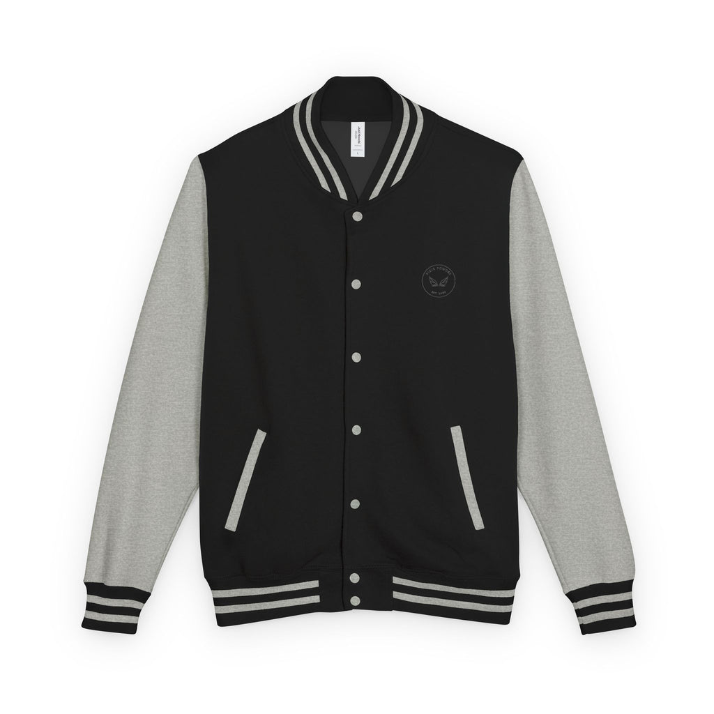 Varsity Letterman Jacket — Classic Red & White Retro School Jacket