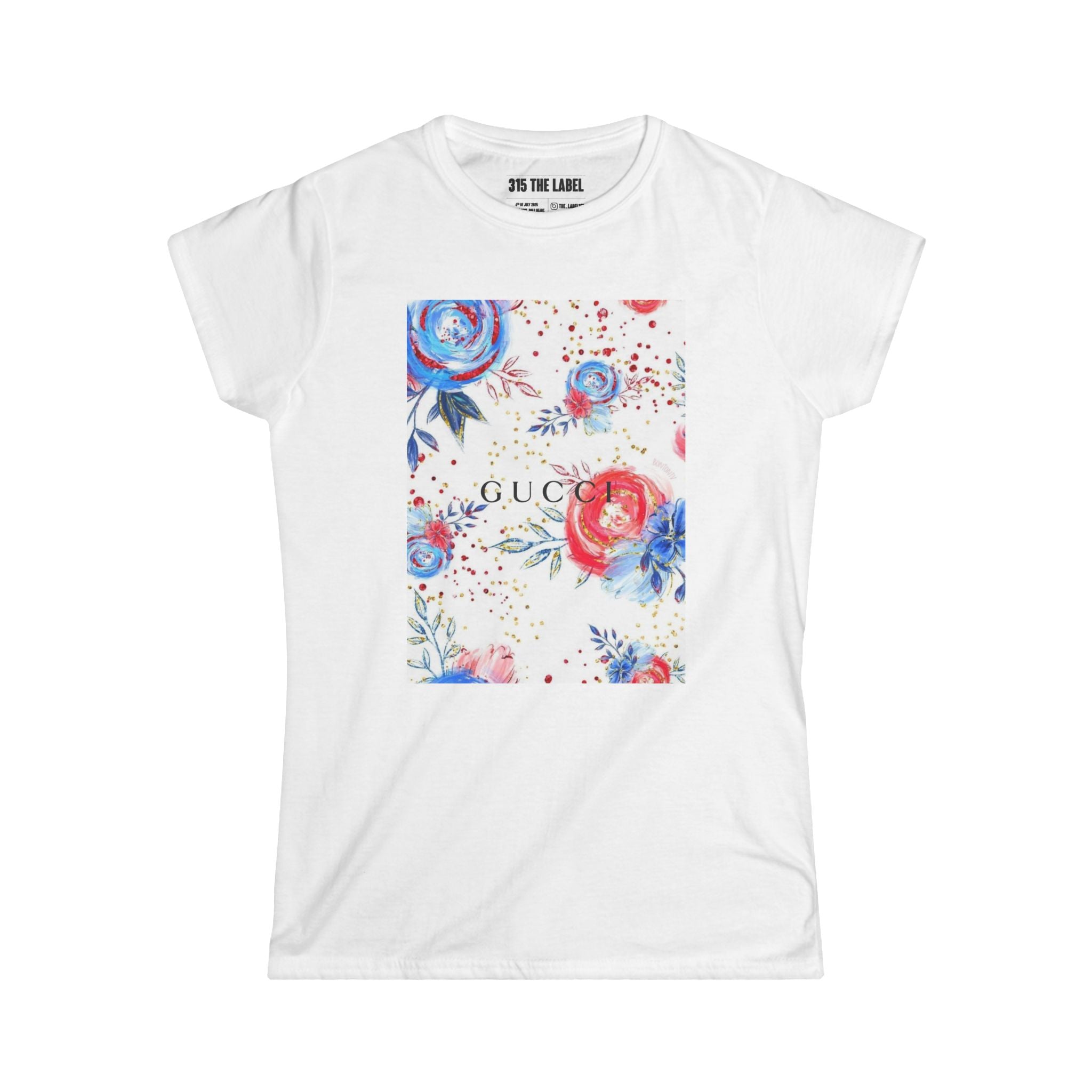 14. Flowered Fourth of July Women's Tee, Summer Shirt, Patriotic Apparel, 4th of July Celebration, Independence Day Outfit, Casual Style