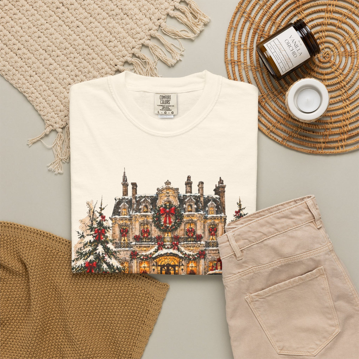 Christmas in New York T-Shirt — Vintage Holiday NYC Sweater-Style Tee