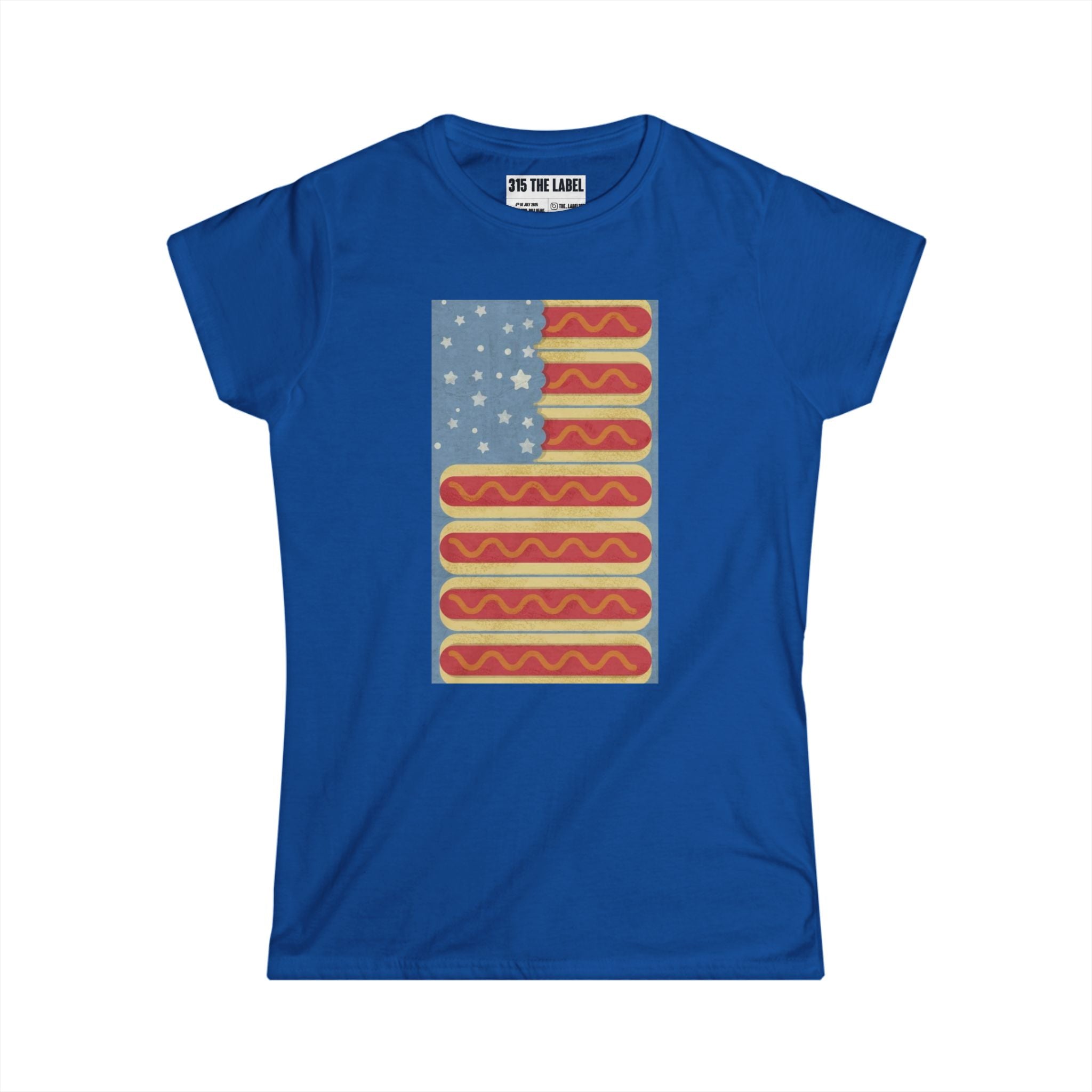 12. Hot Dog Flag Fourth of July Women's Tee, Summer Shirt, Patriotic Apparel, 4th of July Celebration, Independence Day Outfit, Casual Style