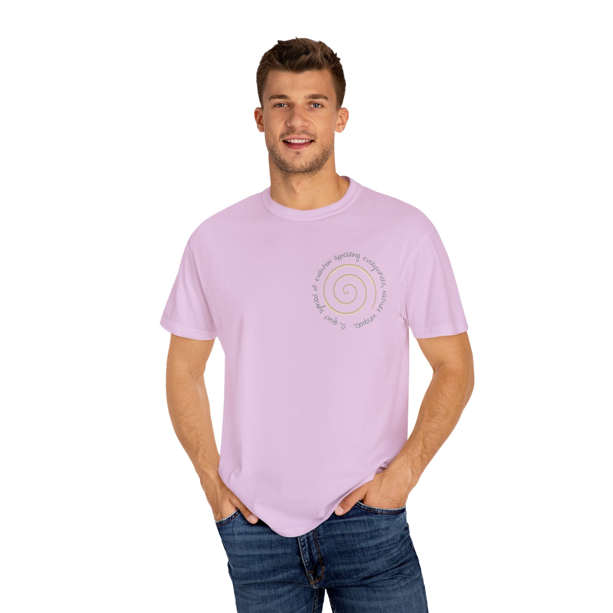 Spiral Journey Unisex T-Shirt, Soft Cotton Tee, Trendy Casual Wear, Beach Day Top, Gift for Nature Lovers, Eco-Friendly Fashion