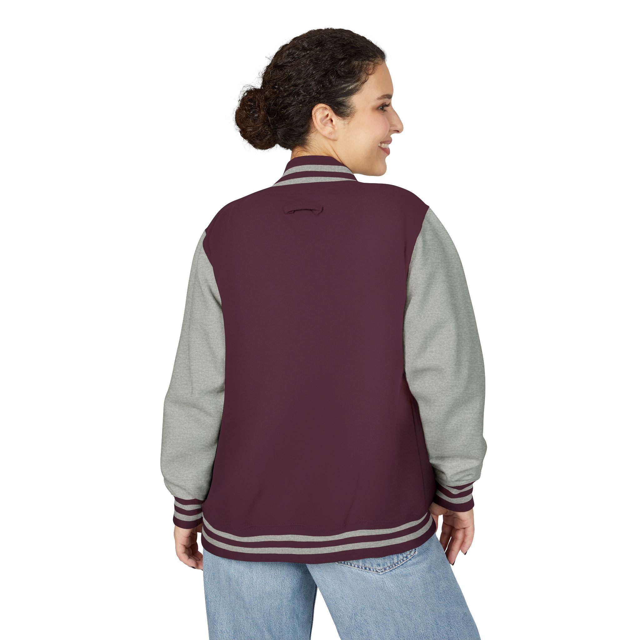 Varsity Letterman Jacket — Classic Red & White Retro School Jacket
