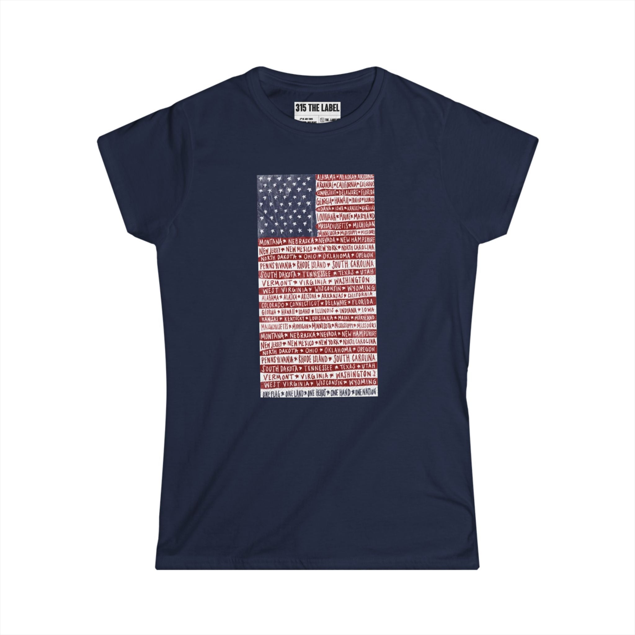 17. 50 States Flag Sunrise Fourth of July Women's Tee, Summer Shirt, Patriotic Apparel, 4th of July Celebration, Independence Day Outfit, Casual Style