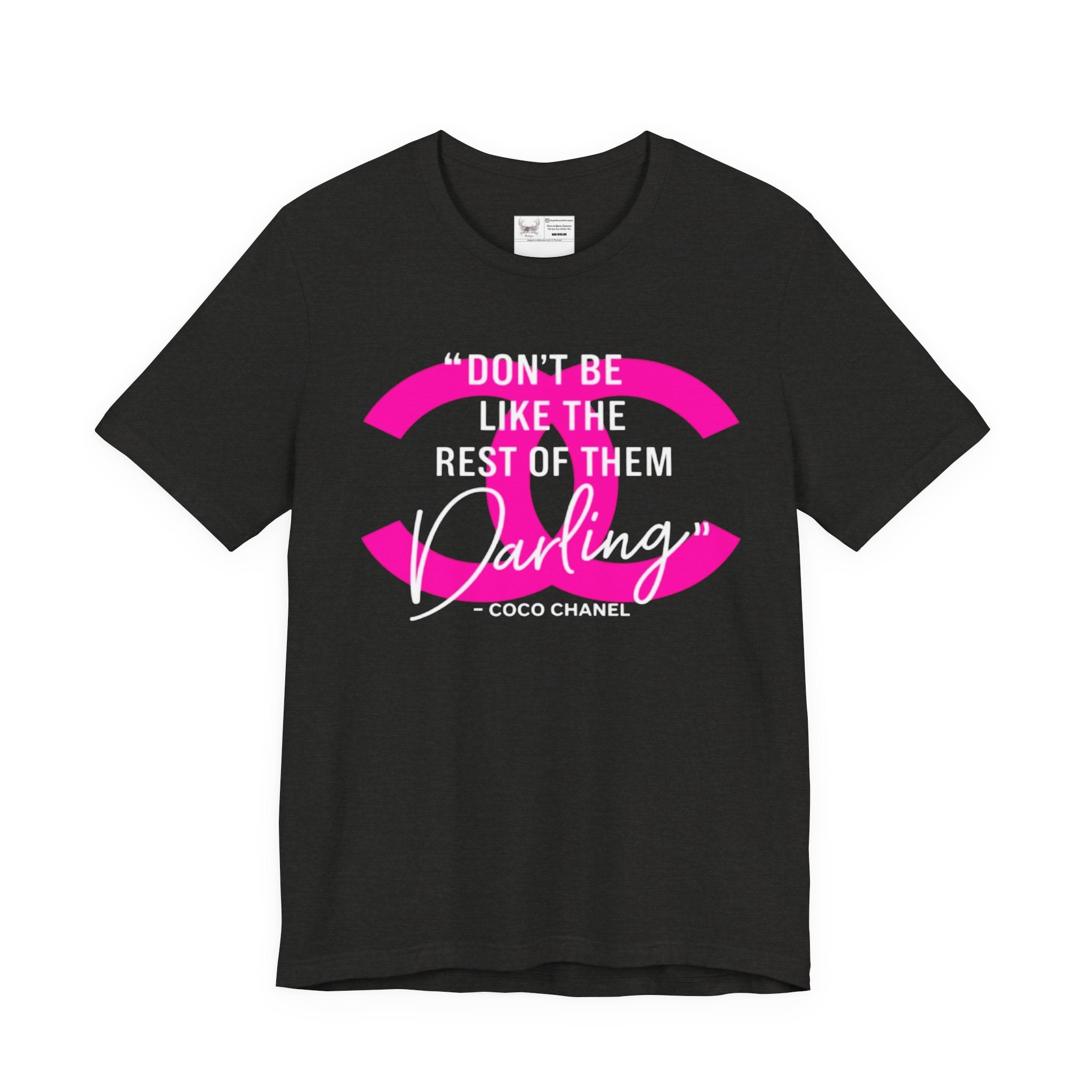 Chanel quote black t shirt