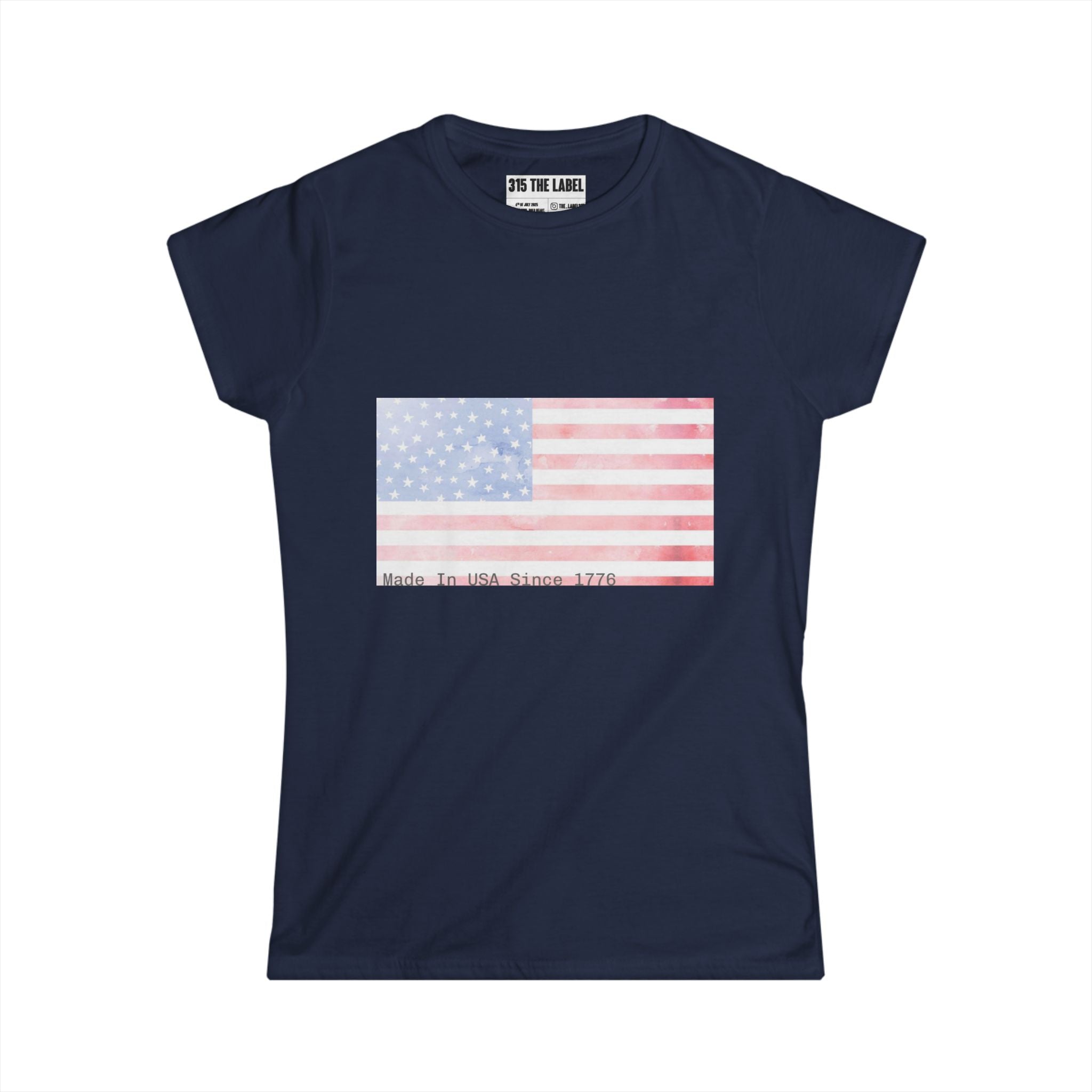 18. Water Color Flag Fourth of July Women's Tee, Summer Shirt, Patriotic Apparel, 4th of July Celebration, Independence Day Outfit, Casual Style