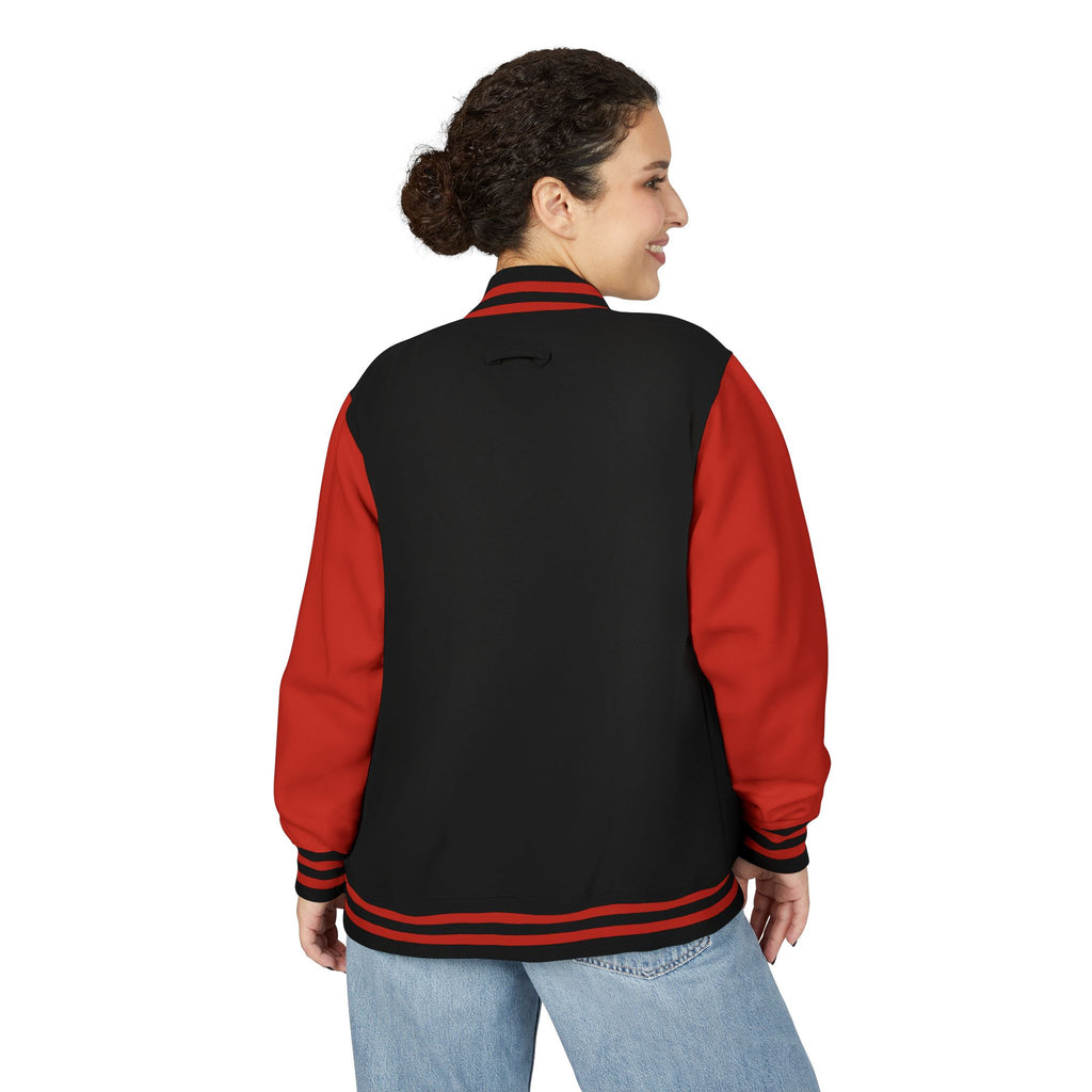 Varsity Letterman Jacket — Classic Red & White Retro School Jacket