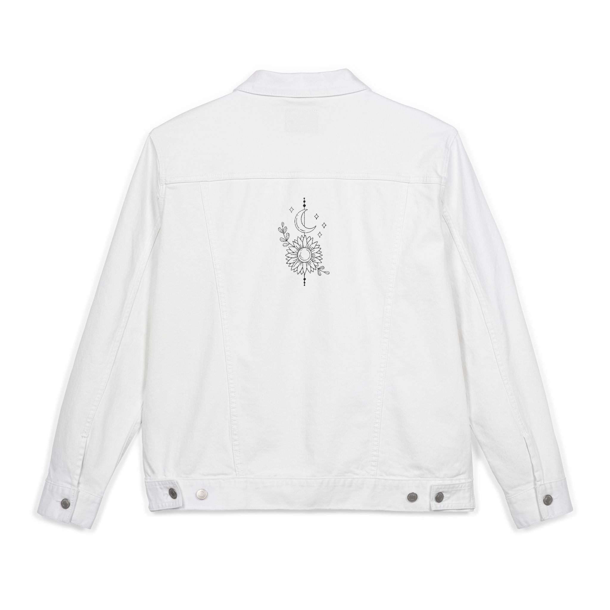 Chic Embroidered Unisex Denim Jacket - Perfect Gift for Fashion Lovers, Everyday Wear, Seasonal Style, Festival Outfit, Casual Layering