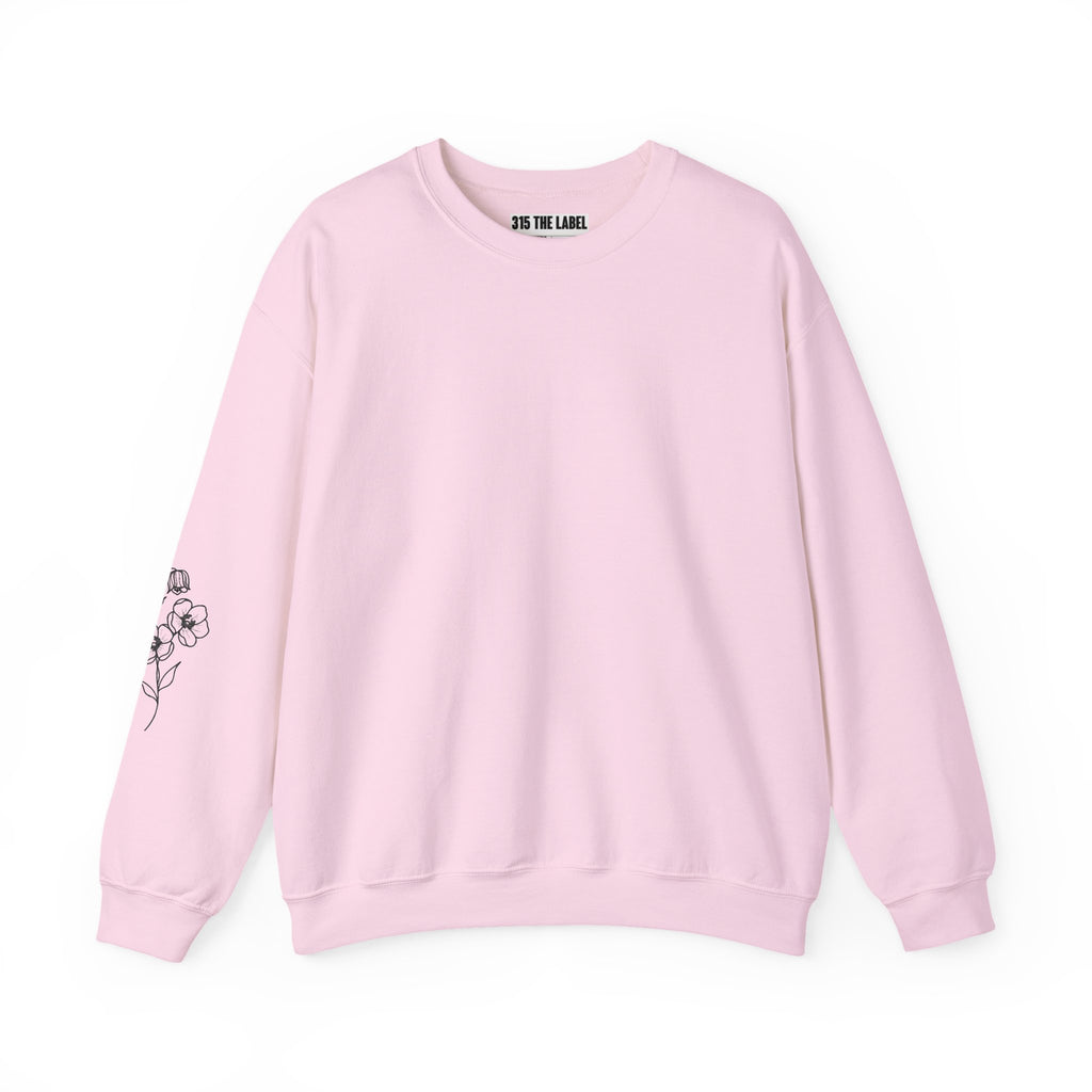 May Floral Design Unisex Crewneck Sweatshirt - Cozy & Stylish Essential