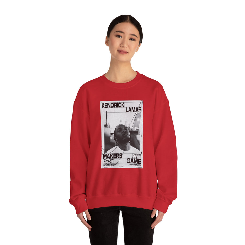 Graphic Crewneck Sweatshirt — 'Makers of the Game' Black & White Photo Design