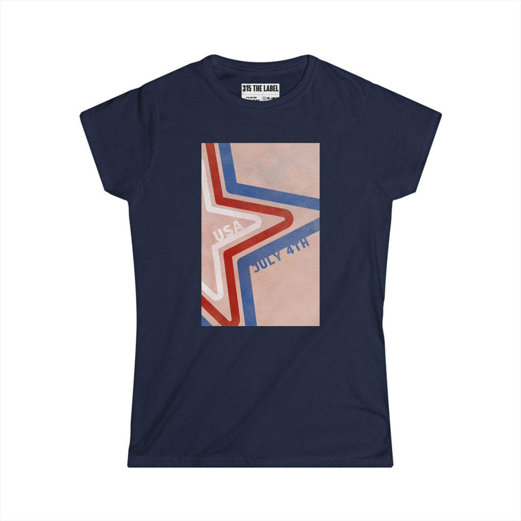 13. Retro Star of July Women's Tee, Summer Shirt, Patriotic Apparel, 4th of July Celebration, Independence Day Outfit, Casual Style