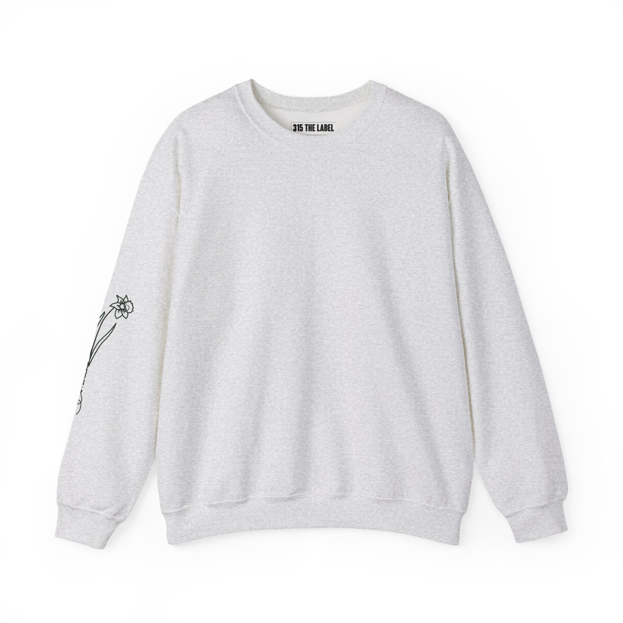 March Floral Design Unisex Crewneck Sweatshirt - Cozy & Stylish Essential