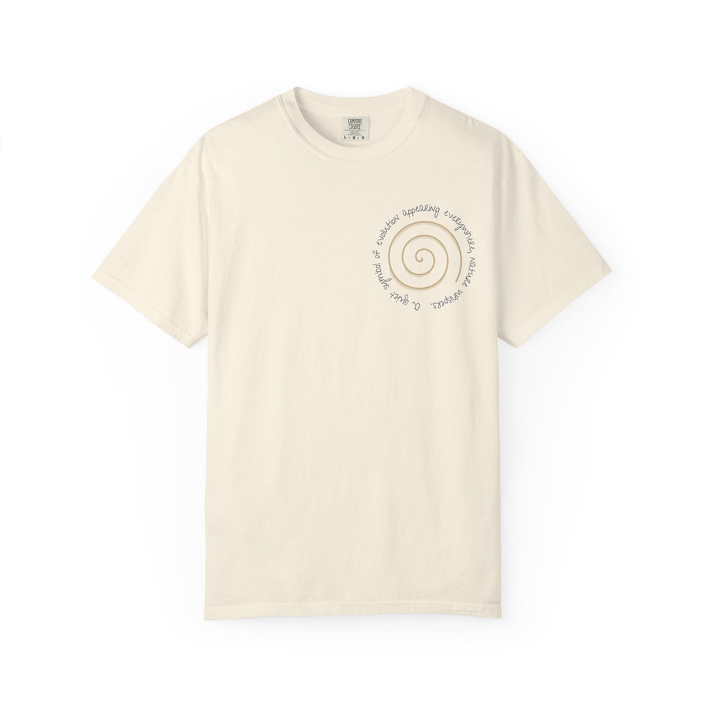 Spiral Journey Unisex T-Shirt, Soft Cotton Tee, Trendy Casual Wear, Beach Day Top, Gift for Nature Lovers, Eco-Friendly Fashion