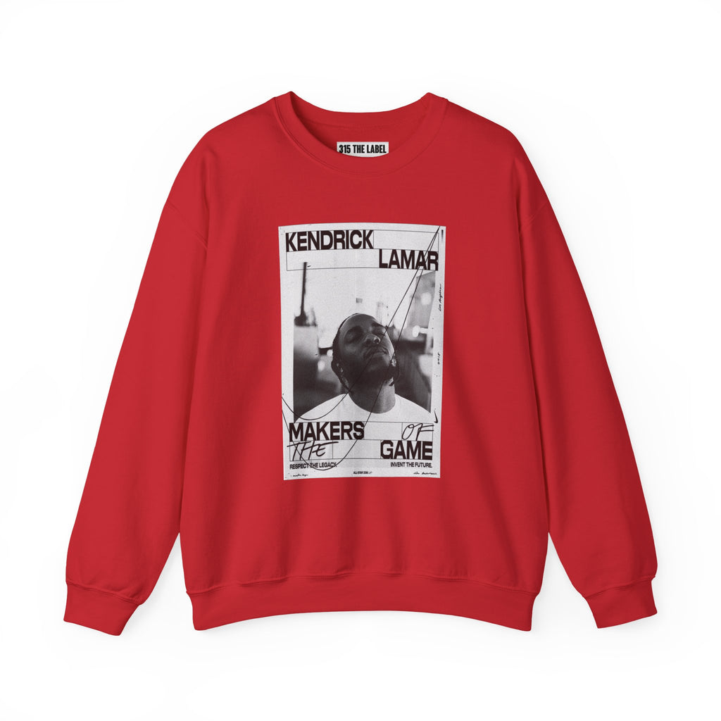 Graphic Crewneck Sweatshirt — 'Makers of the Game' Black & White Photo Design