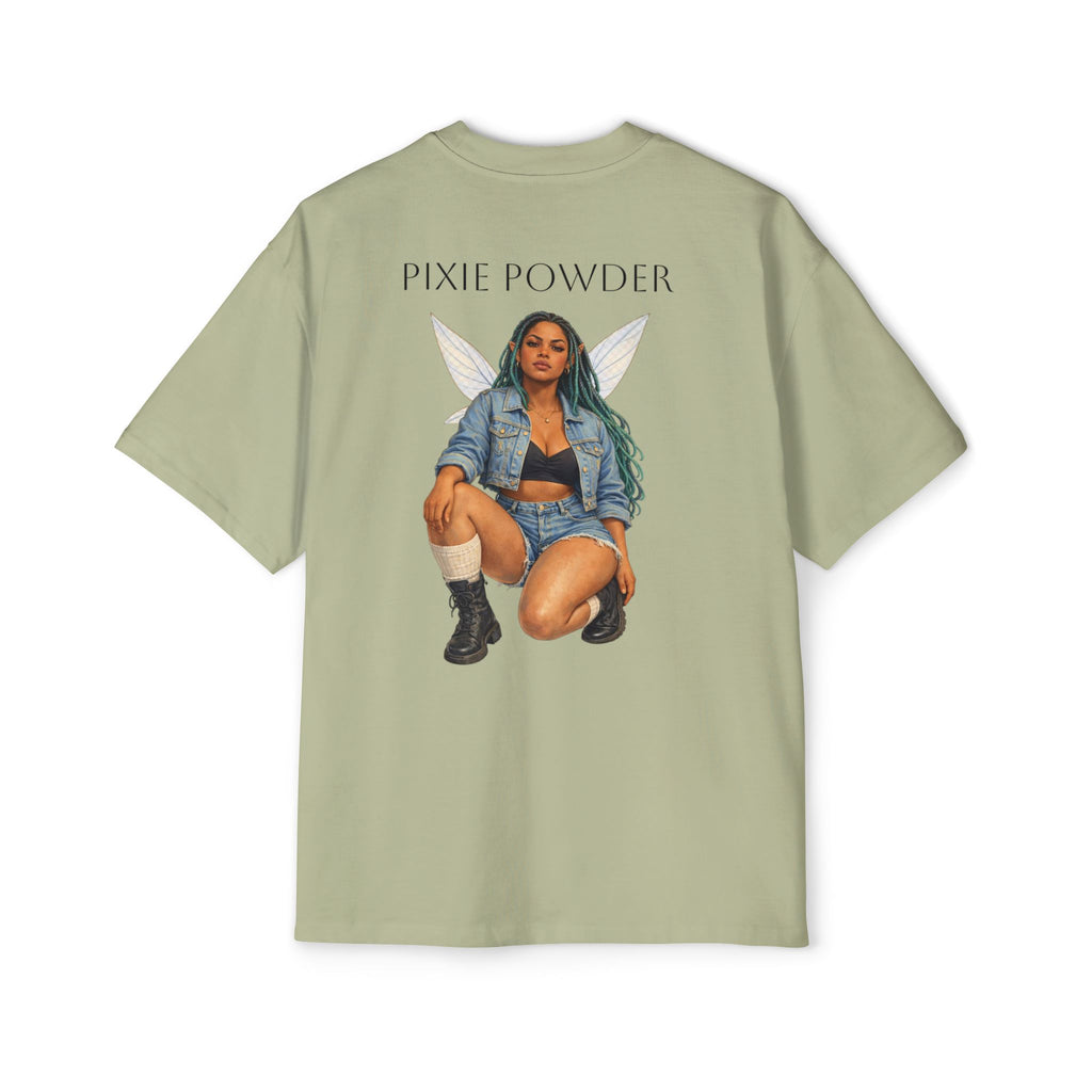 Pixie Powder Tee — Women’s Fairy Graphic Oversized T-Shirt