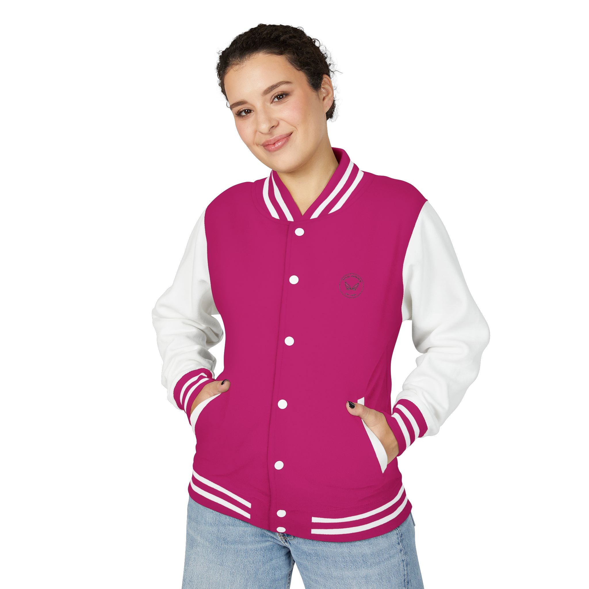Varsity Letterman Jacket — Classic Red & White Retro School Jacket