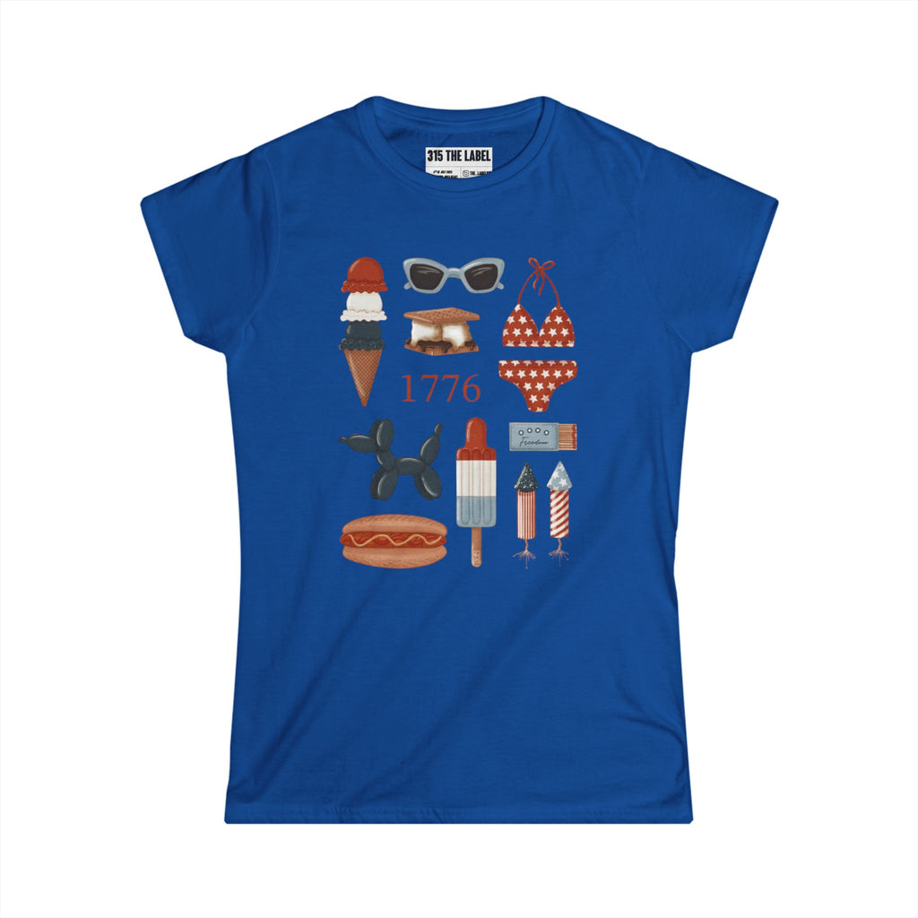 3. 1776 Fourth of July Women's Tee, Summer Shirt, Patriotic Apparel, 4th of July Celebration, Independence Day Outfit, Casual Style