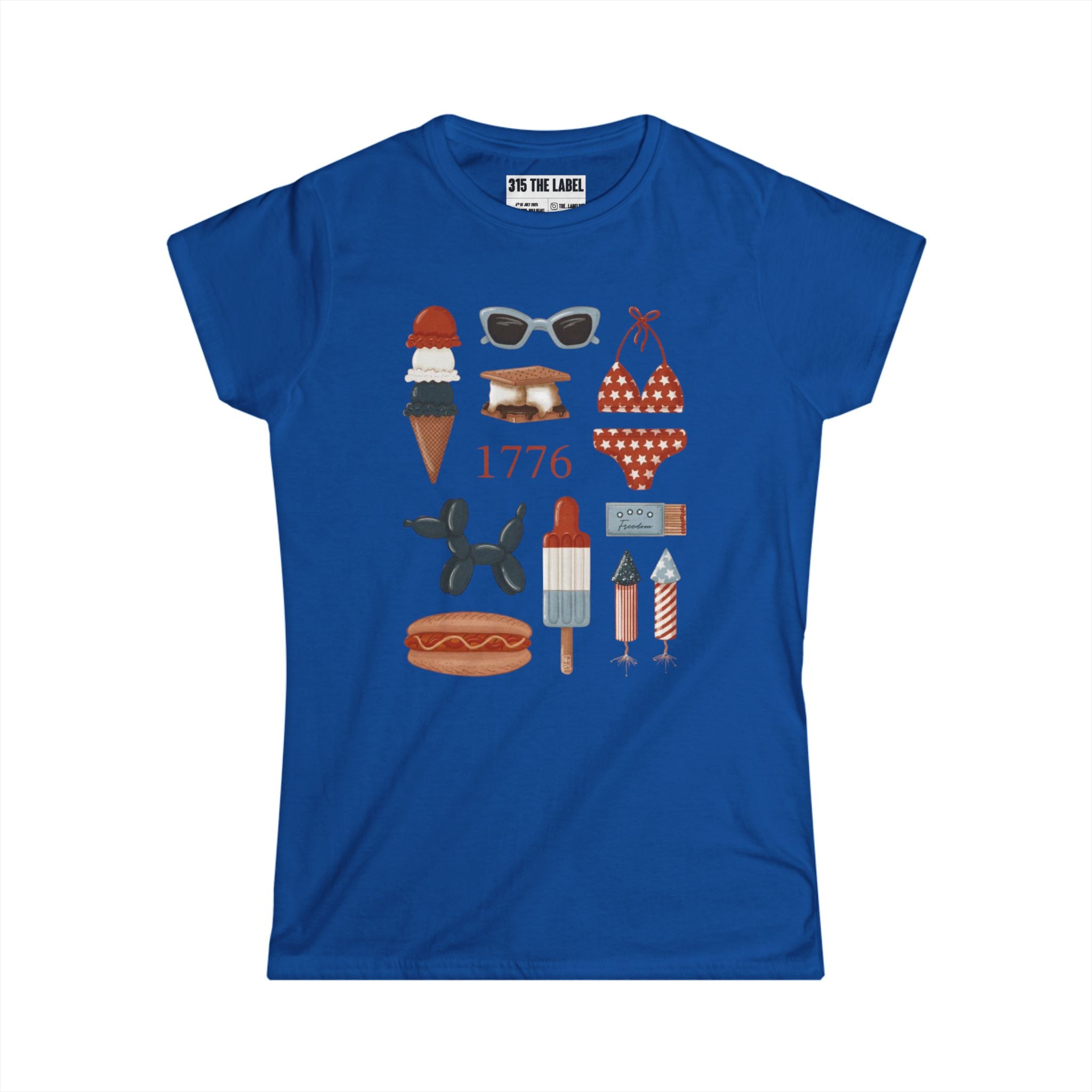 3. 1776 Fourth of July Women's Tee, Summer Shirt, Patriotic Apparel, 4th of July Celebration, Independence Day Outfit, Casual Style