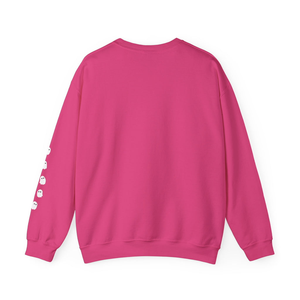 Minimalist Ghosties On Right Sleeve Halloween Sweatshirt