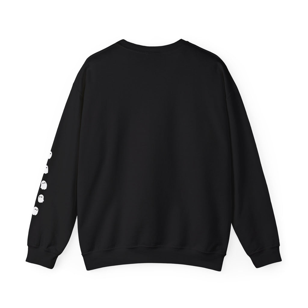 Minimalist Ghosties On Right Sleeve Halloween Sweatshirt