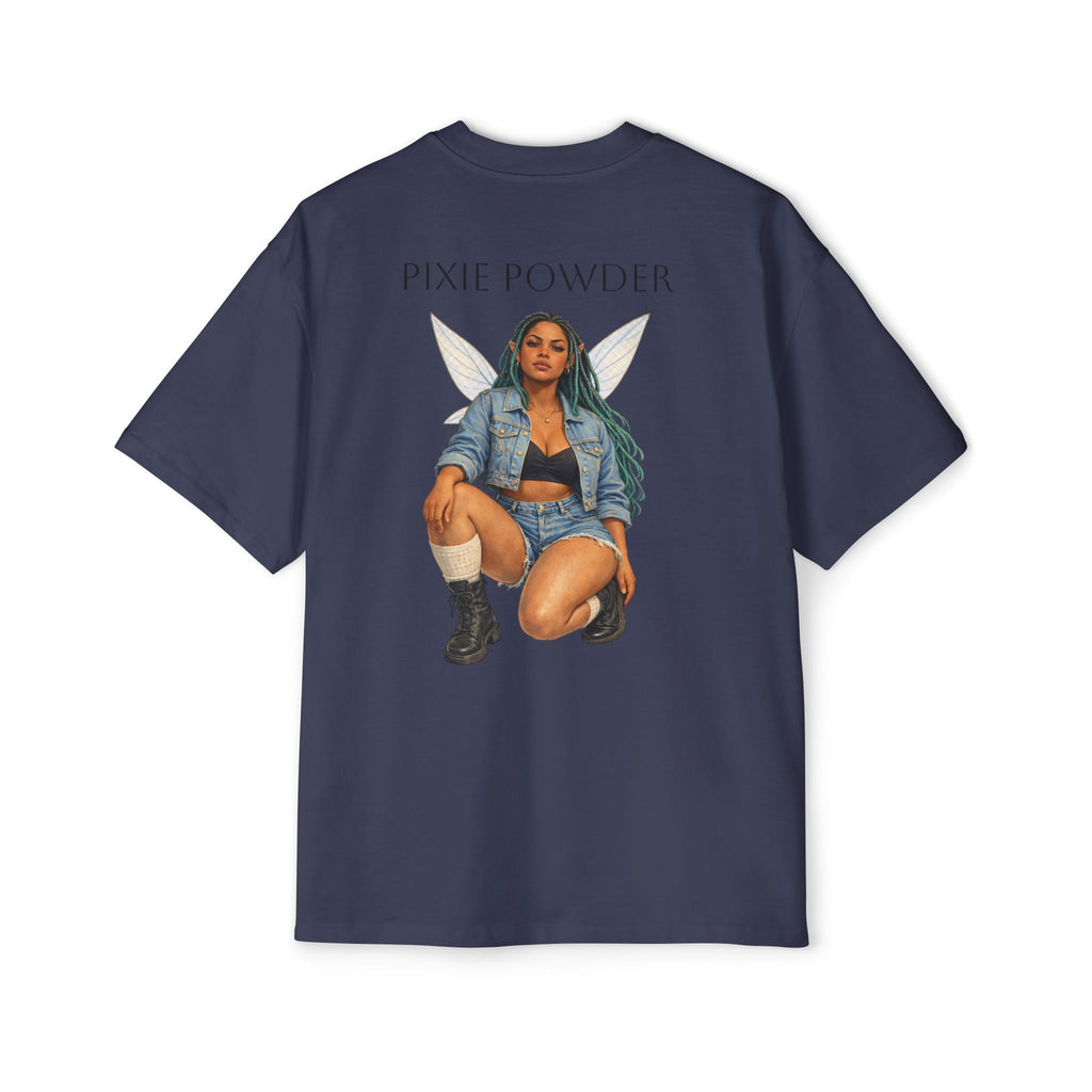Pixie Powder Tee — Women’s Fairy Graphic Oversized T-Shirt