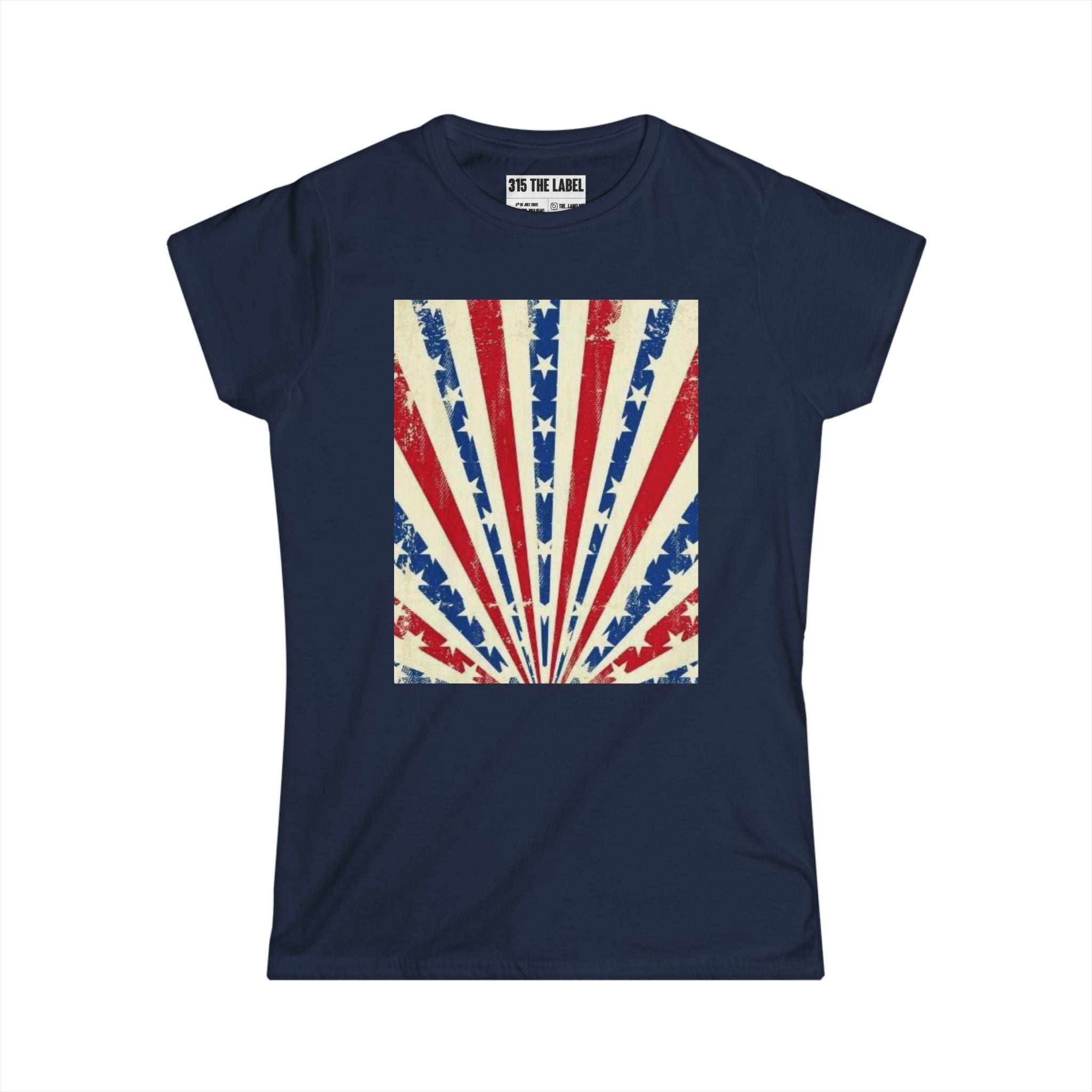 15. Red White and Blue Sunrise Fourth of July Women's Tee, Summer Shirt, Patriotic Apparel, 4th of July Celebration, Independence Day Outfit, Casual Style