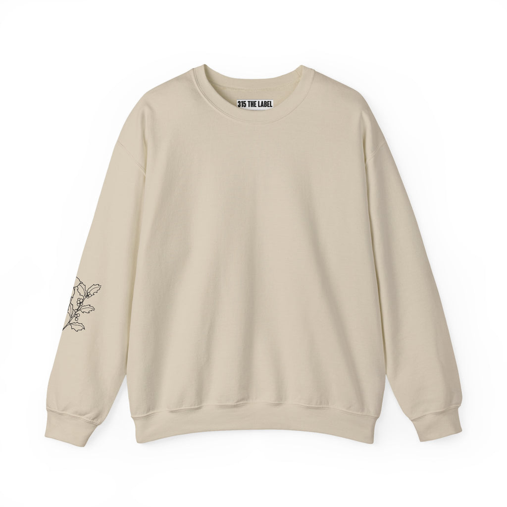 December Floral Design Unisex Crewneck Sweatshirt - Cozy & Stylish Essential