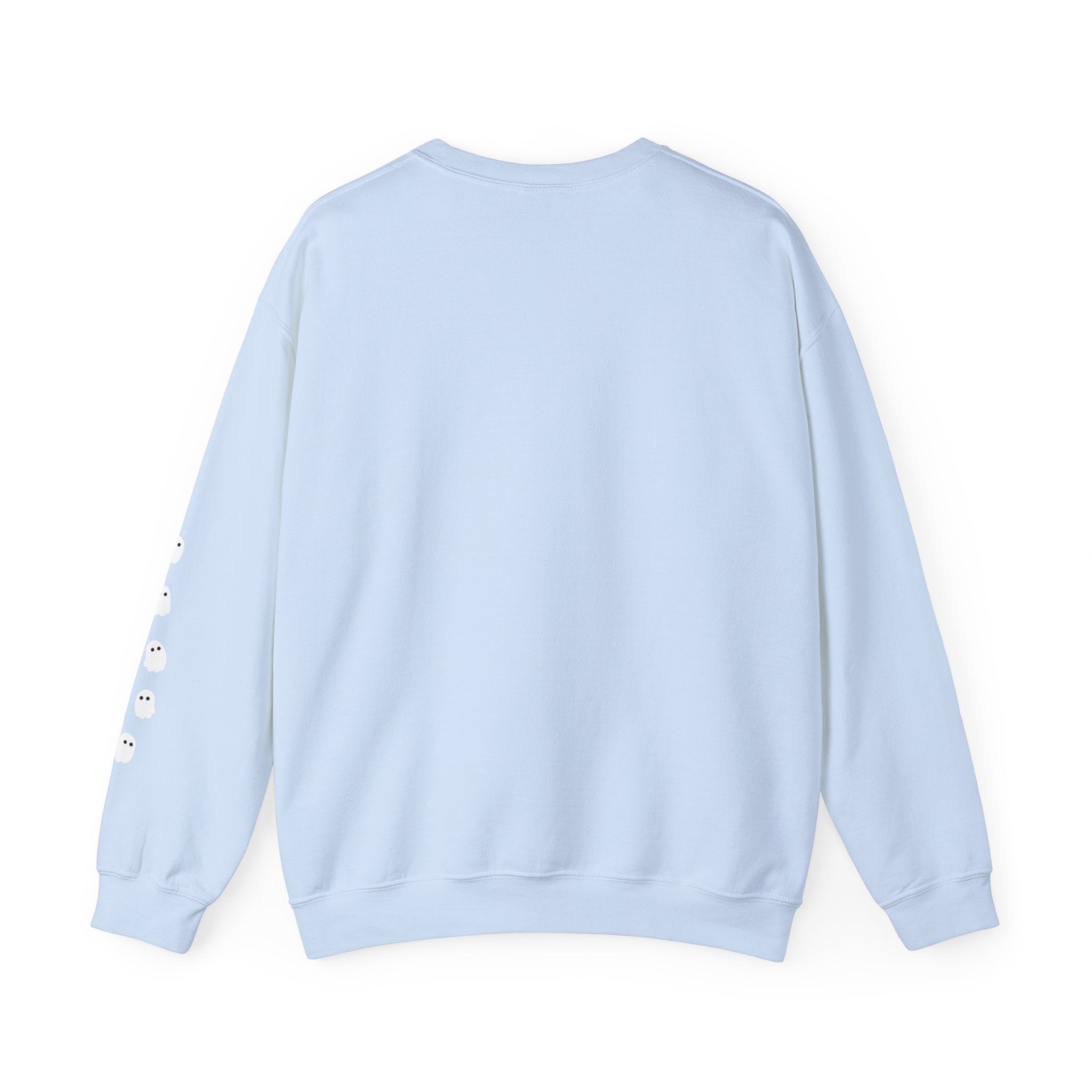 Minimalist Ghosties On Right Sleeve Halloween Sweatshirt