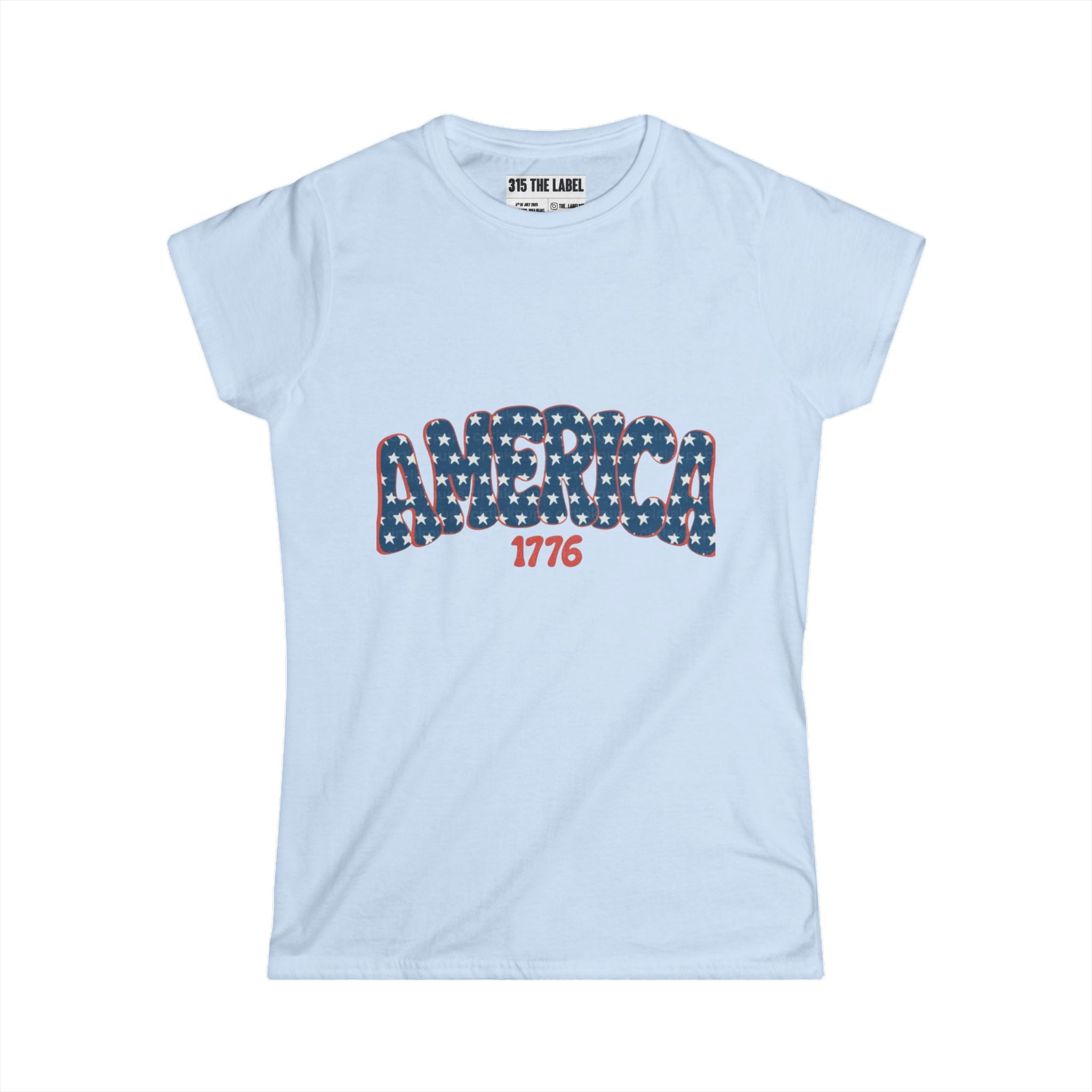 5. America 1776 Fourth of July Women's Tee, Summer Shirt, Patriotic Apparel, 4th of July Celebration, Independence Day Outfit, Casual Style