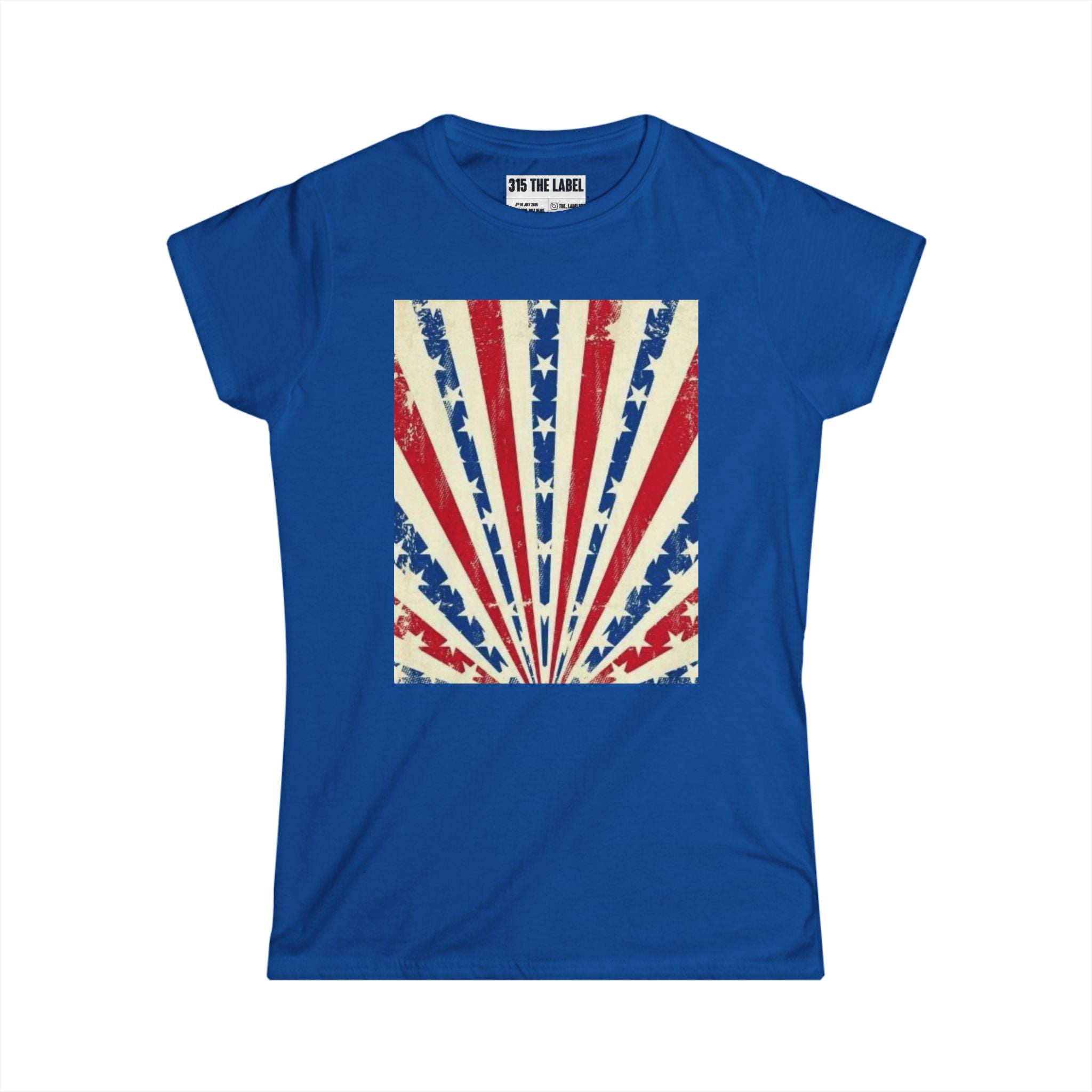 15. Red White and Blue Sunrise Fourth of July Women's Tee, Summer Shirt, Patriotic Apparel, 4th of July Celebration, Independence Day Outfit, Casual Style