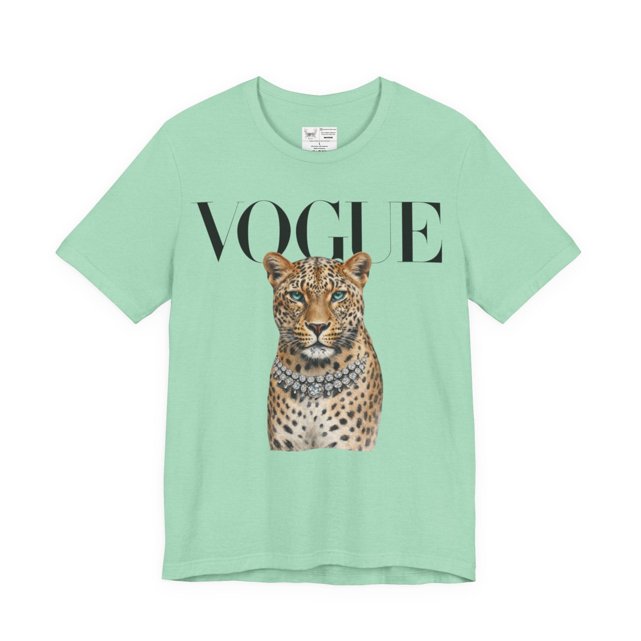 Vogue Leopard grey T shirt