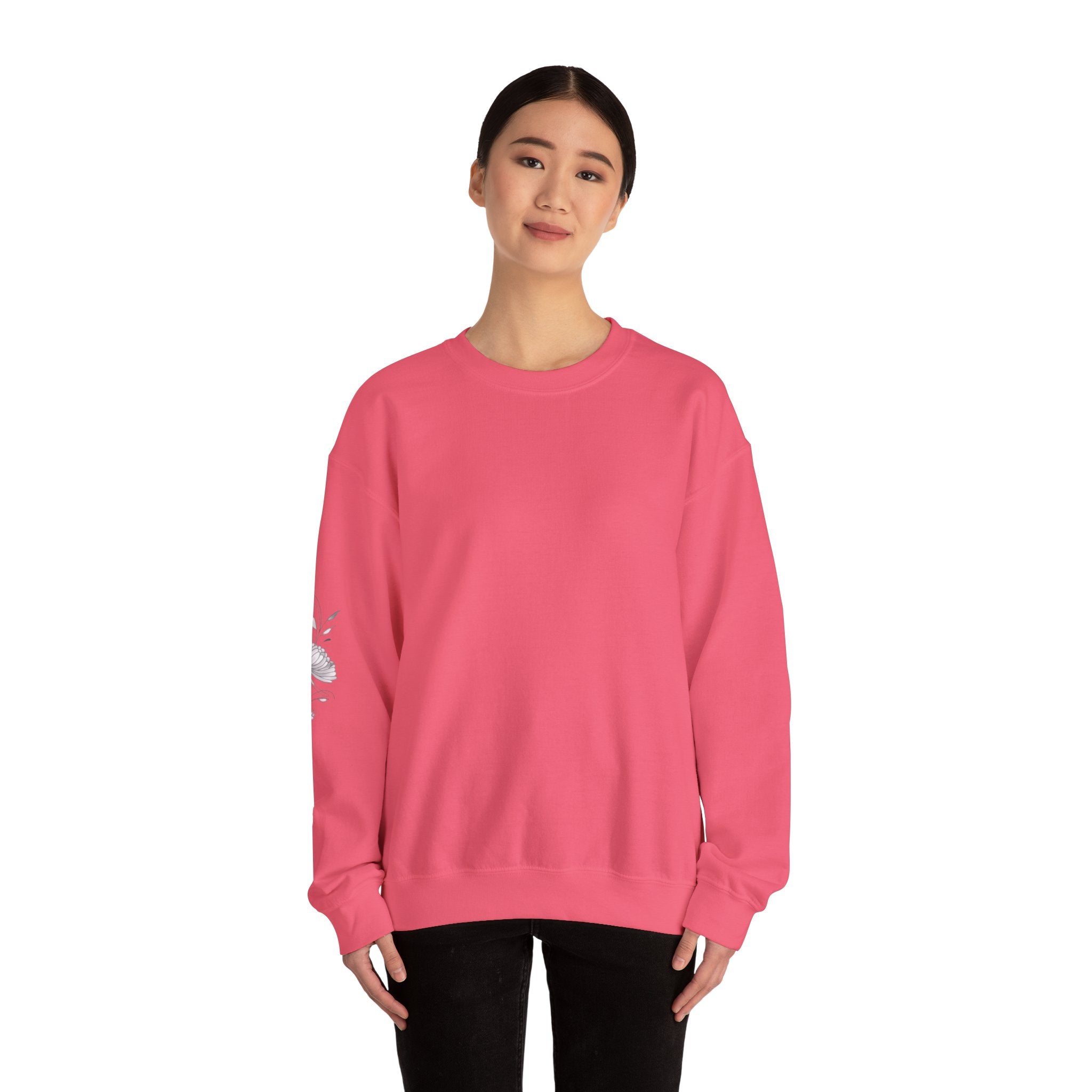 November Floral Design Unisex Crewneck Sweatshirt - Cozy & Stylish Essential