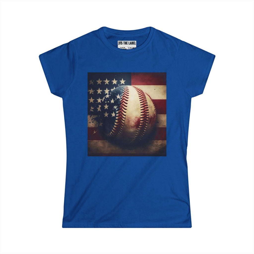 7. Baseball Fourth of July Women's Tee, Summer Shirt, Patriotic Apparel, 4th of July Celebration, Independence Day Outfit, Casual Style