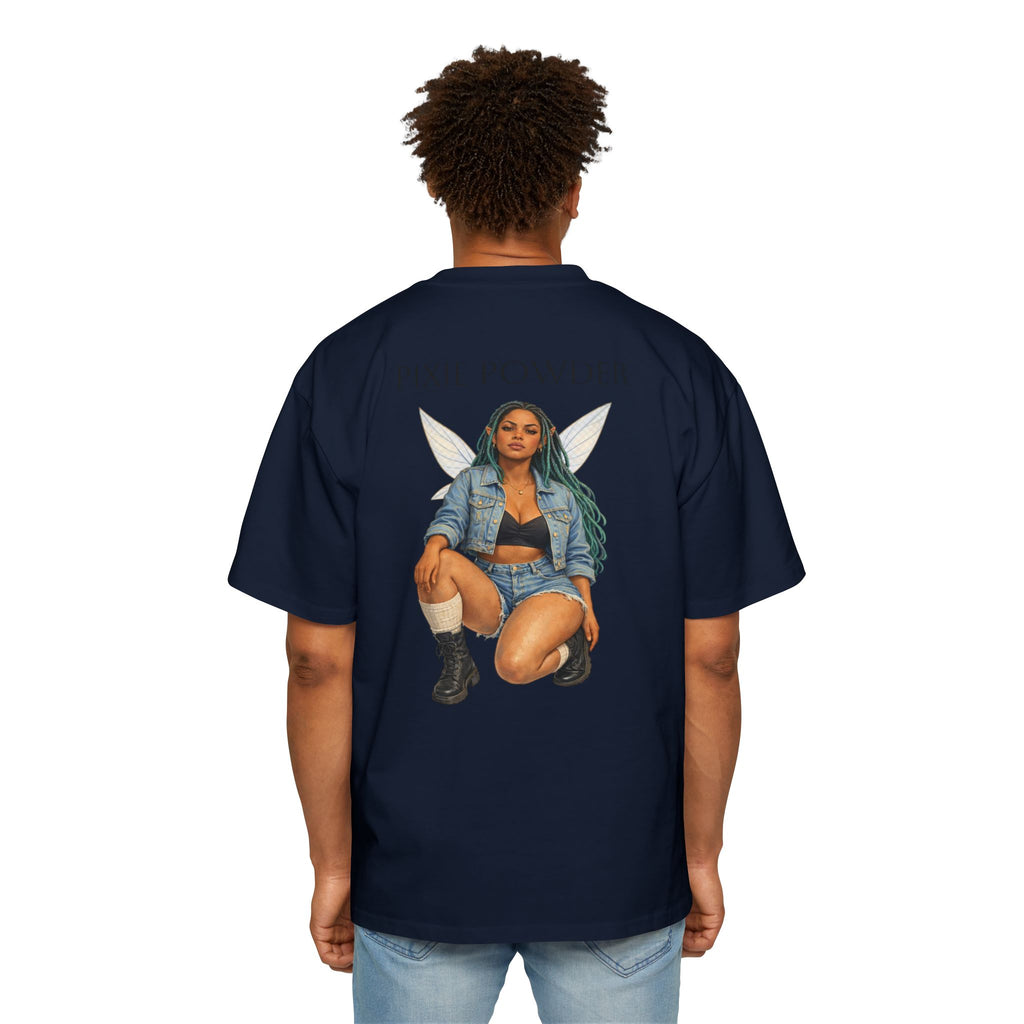 Pixie Powder Tee — Women’s Fairy Graphic Oversized T-Shirt
