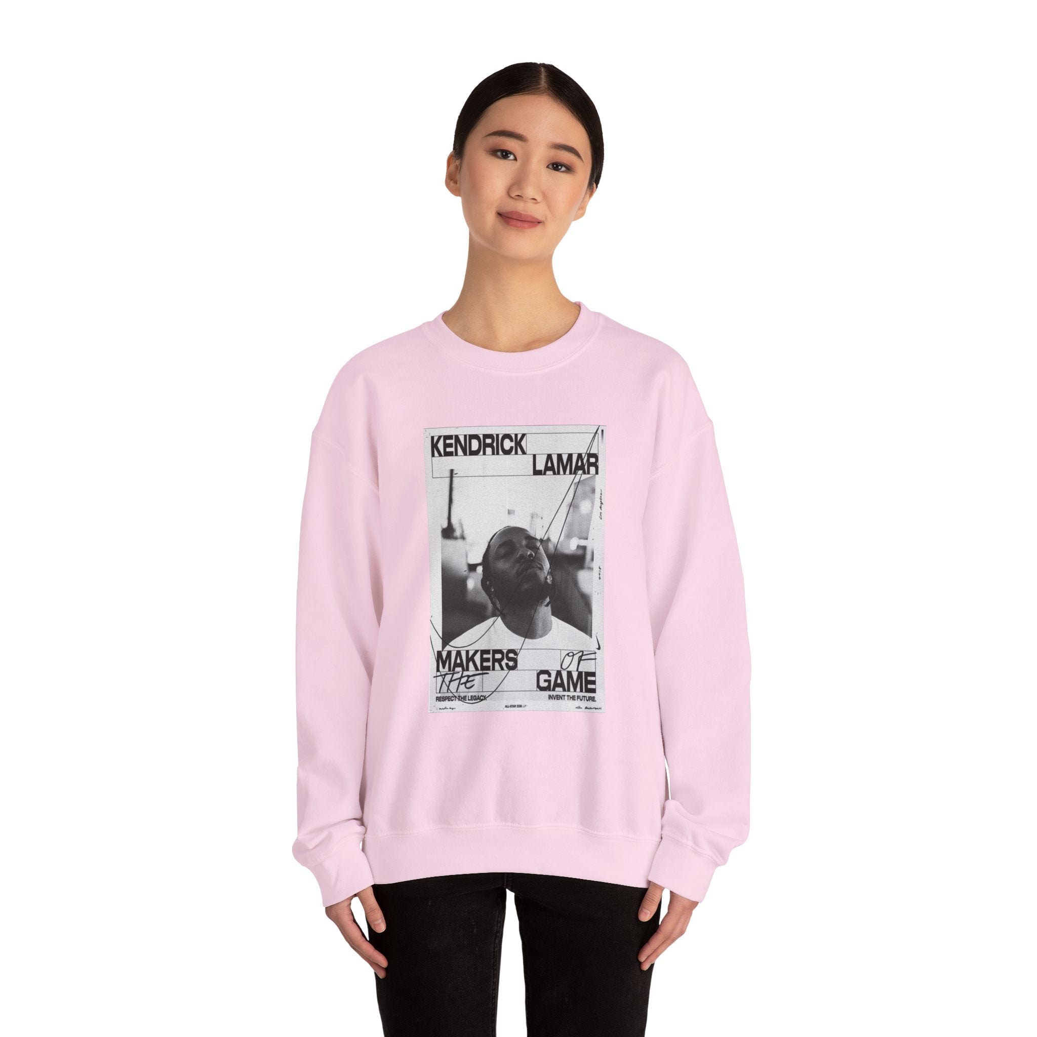 Graphic Crewneck Sweatshirt — 'Makers of the Game' Black & White Photo Design