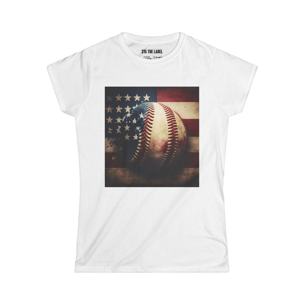 7. Baseball Fourth of July Women's Tee, Summer Shirt, Patriotic Apparel, 4th of July Celebration, Independence Day Outfit, Casual Style