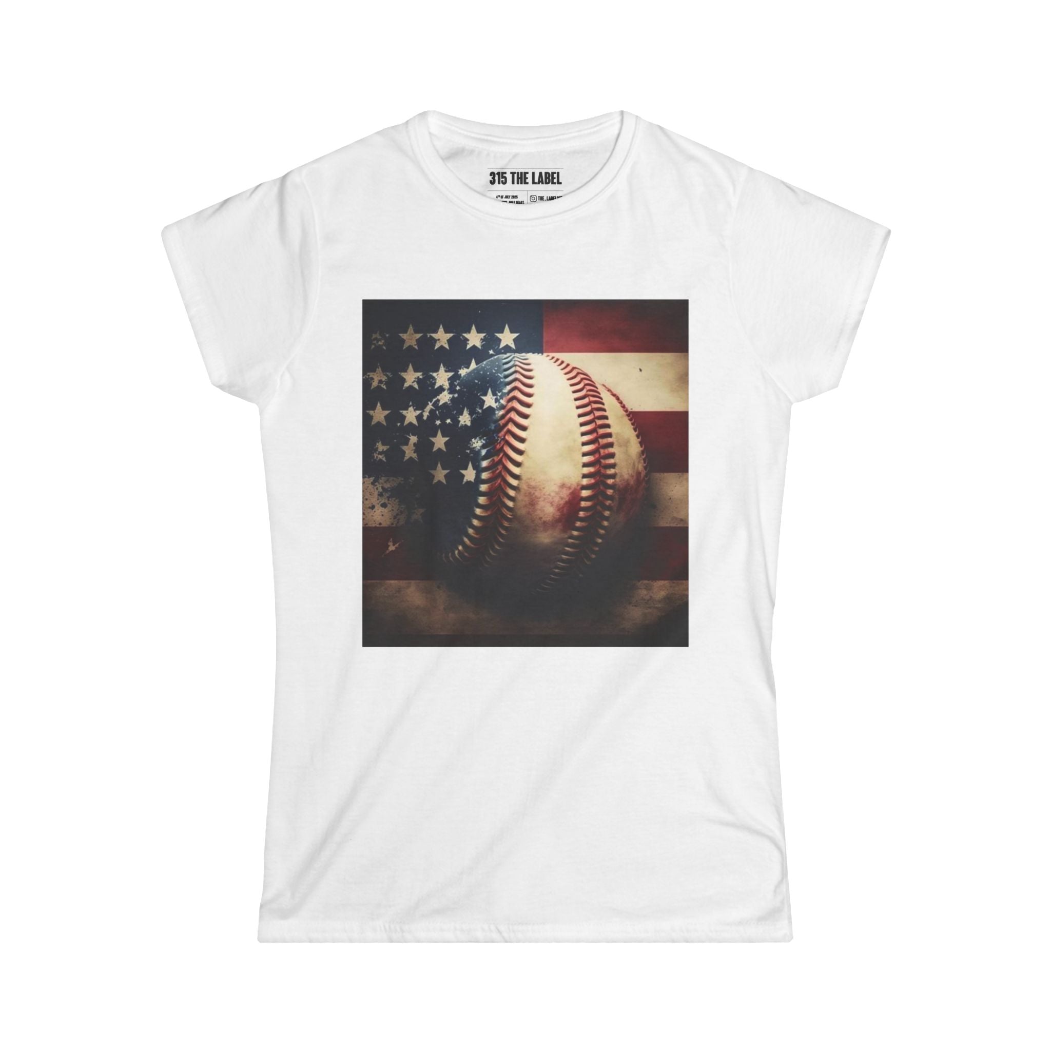 7. Baseball Fourth of July Women's Tee, Summer Shirt, Patriotic Apparel, 4th of July Celebration, Independence Day Outfit, Casual Style