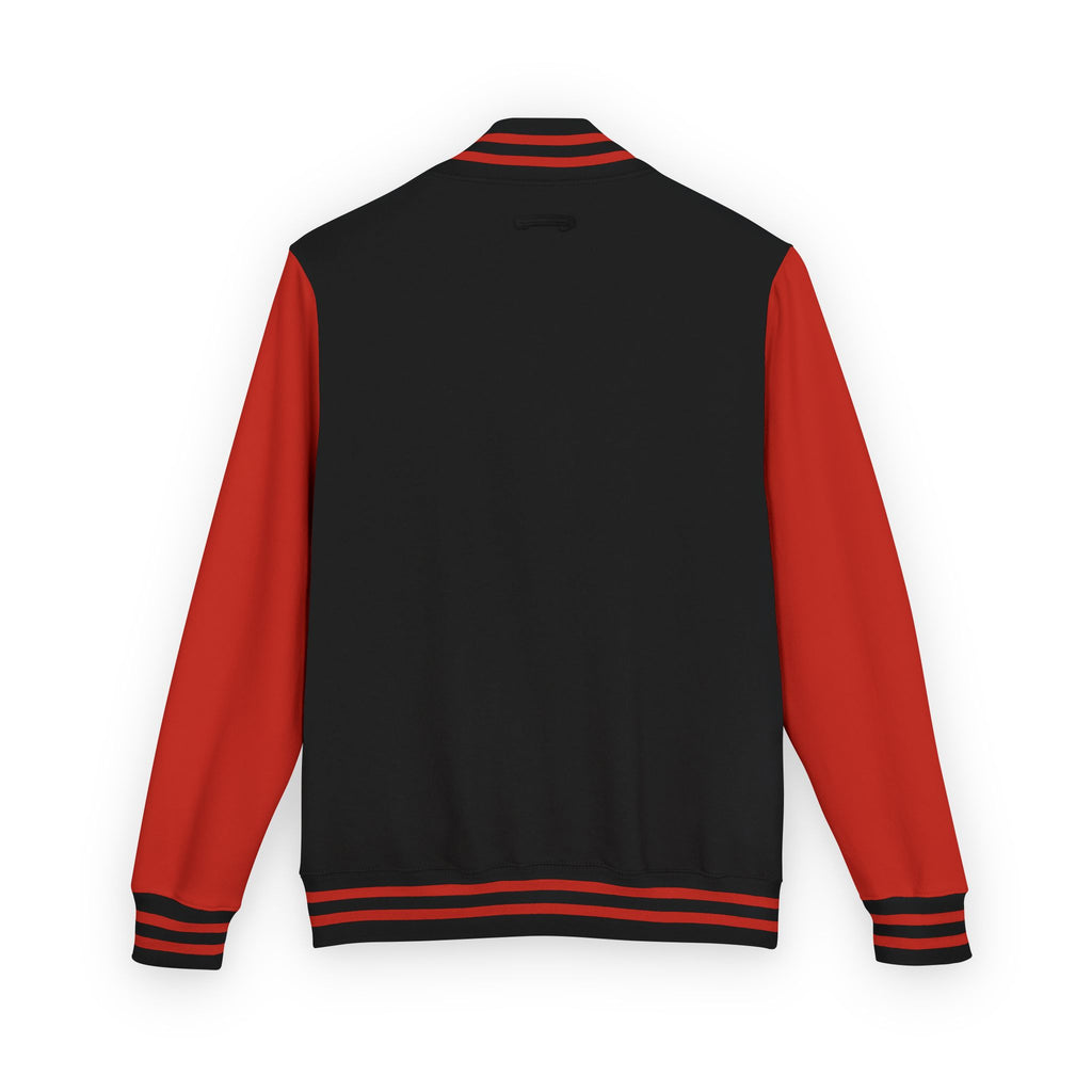 Varsity Letterman Jacket — Classic Red & White Retro School Jacket