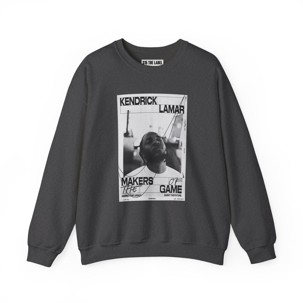 Graphic Crewneck Sweatshirt — 'Makers of the Game' Black & White Photo Design