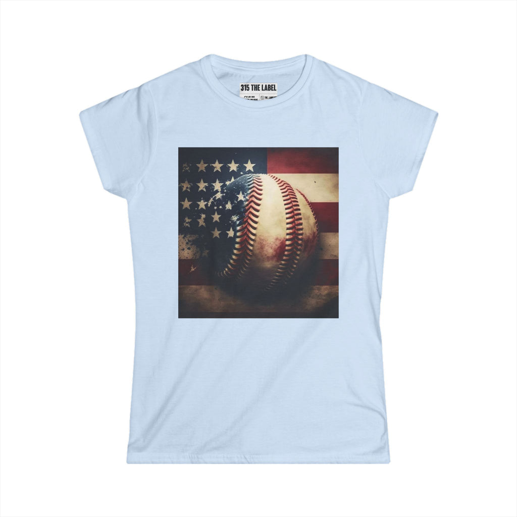 7. Baseball Fourth of July Women's Tee, Summer Shirt, Patriotic Apparel, 4th of July Celebration, Independence Day Outfit, Casual Style