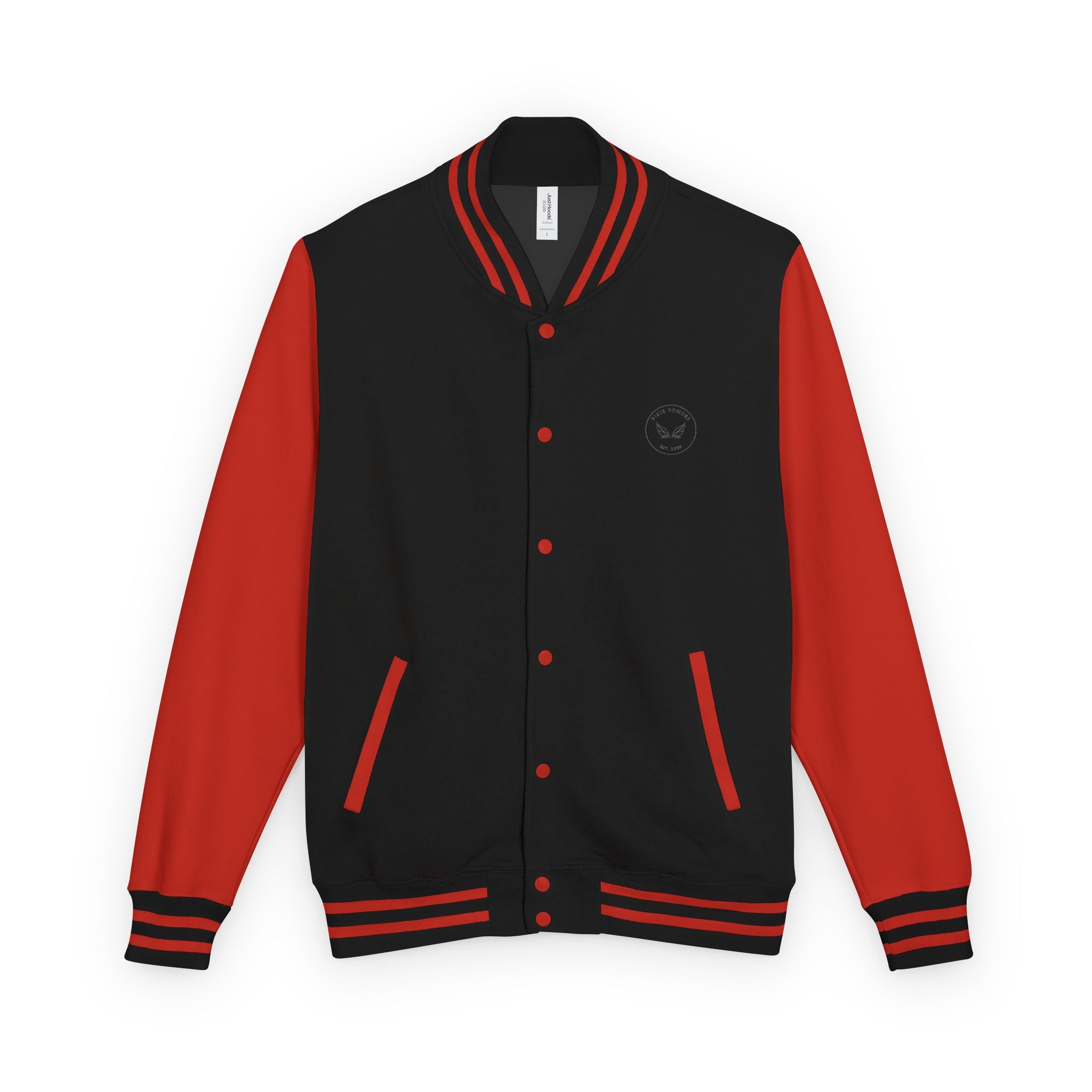 Varsity Letterman Jacket — Classic Red & White Retro School Jacket