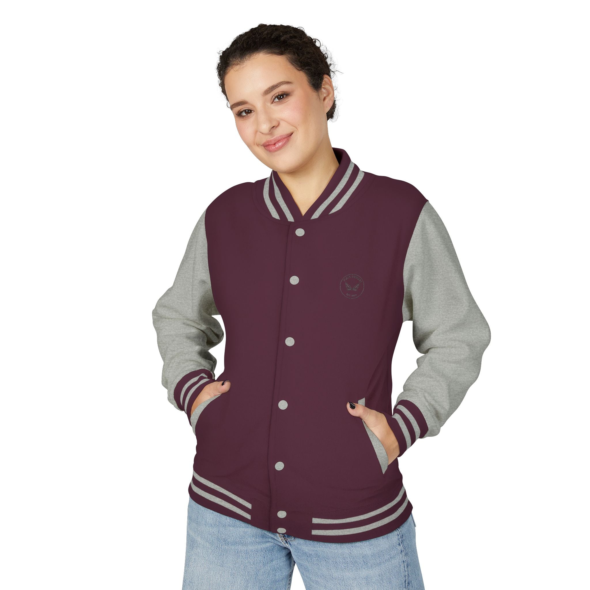 Varsity Letterman Jacket — Classic Red & White Retro School Jacket